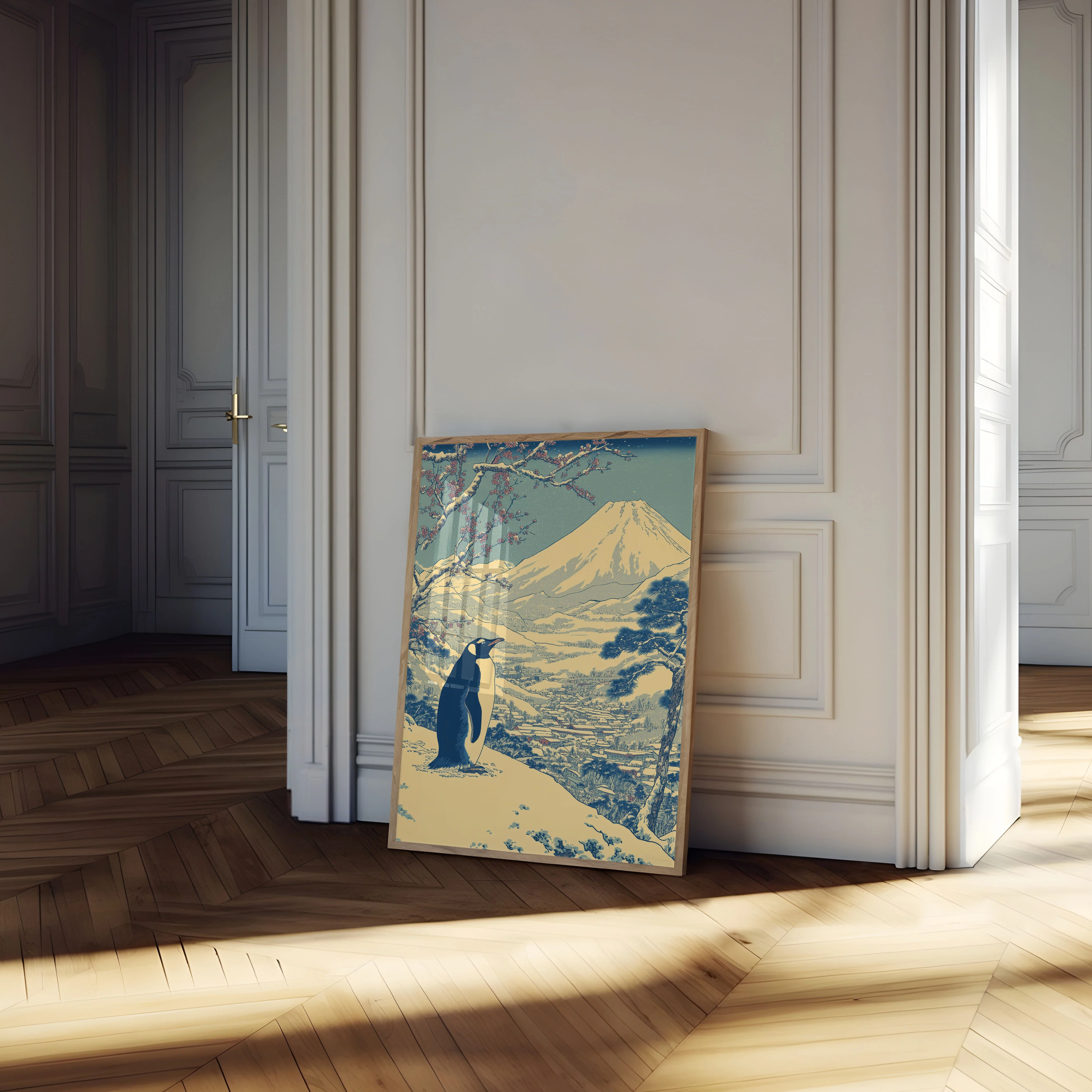 Penguin Mountain Landscape Poster - Image 4