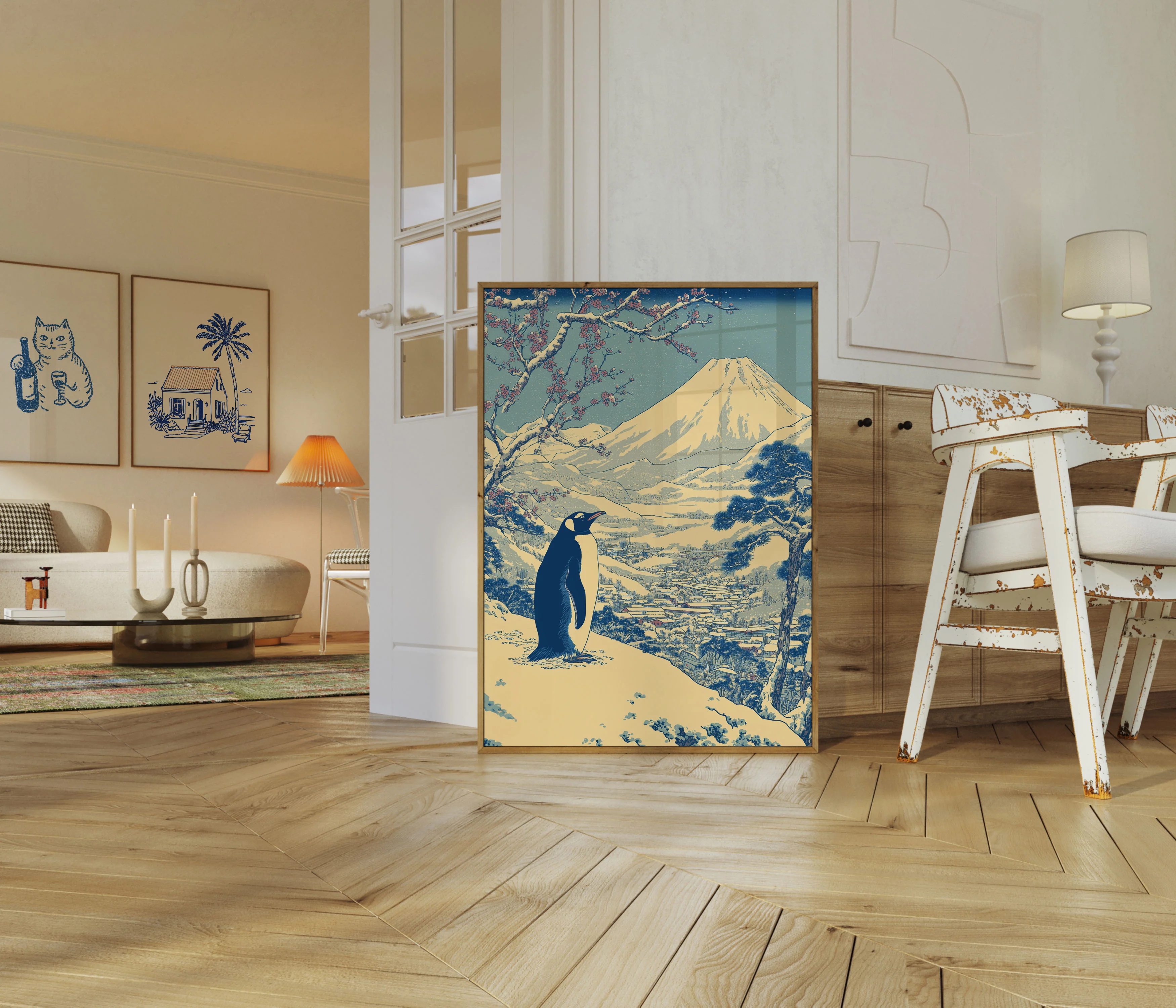 Penguin Mountain Landscape Poster - Image 5