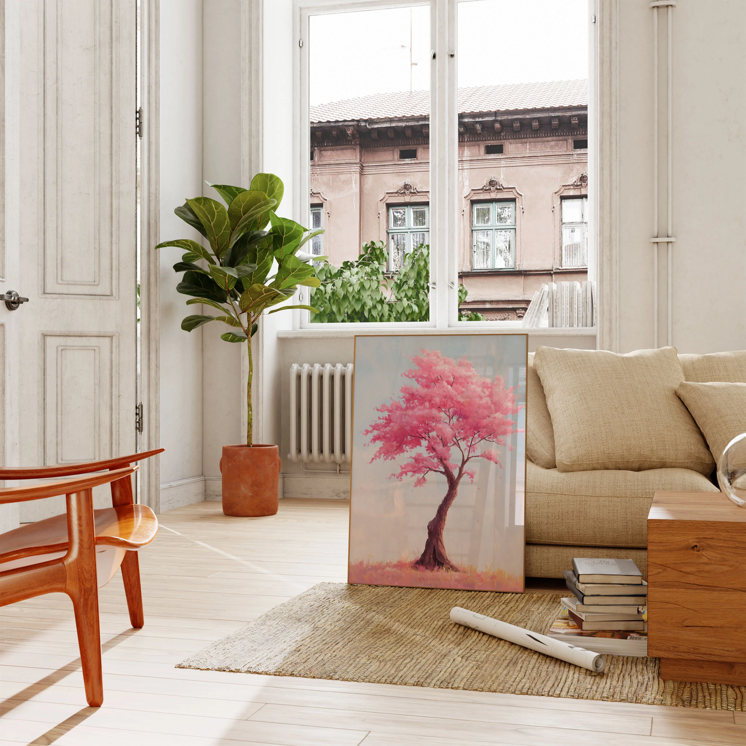 Pink Cherry Blossom Tree Poster - Image 2