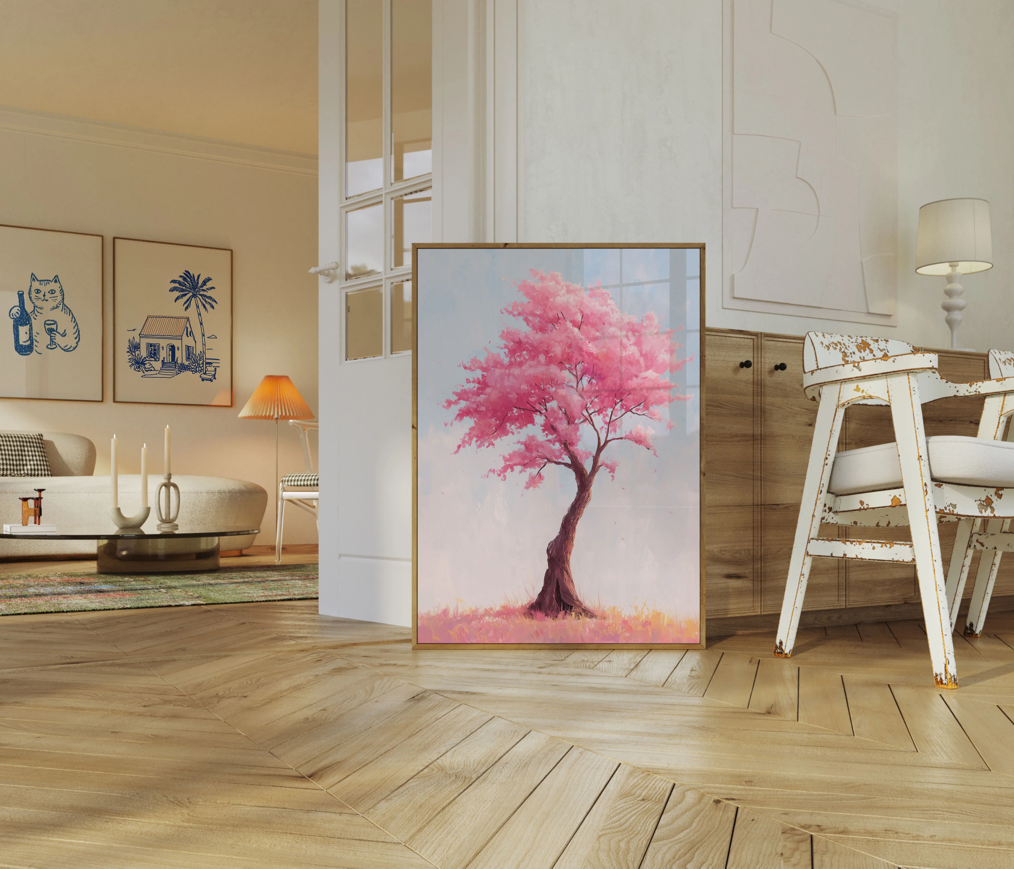 Pink Cherry Blossom Tree Poster - Image 5