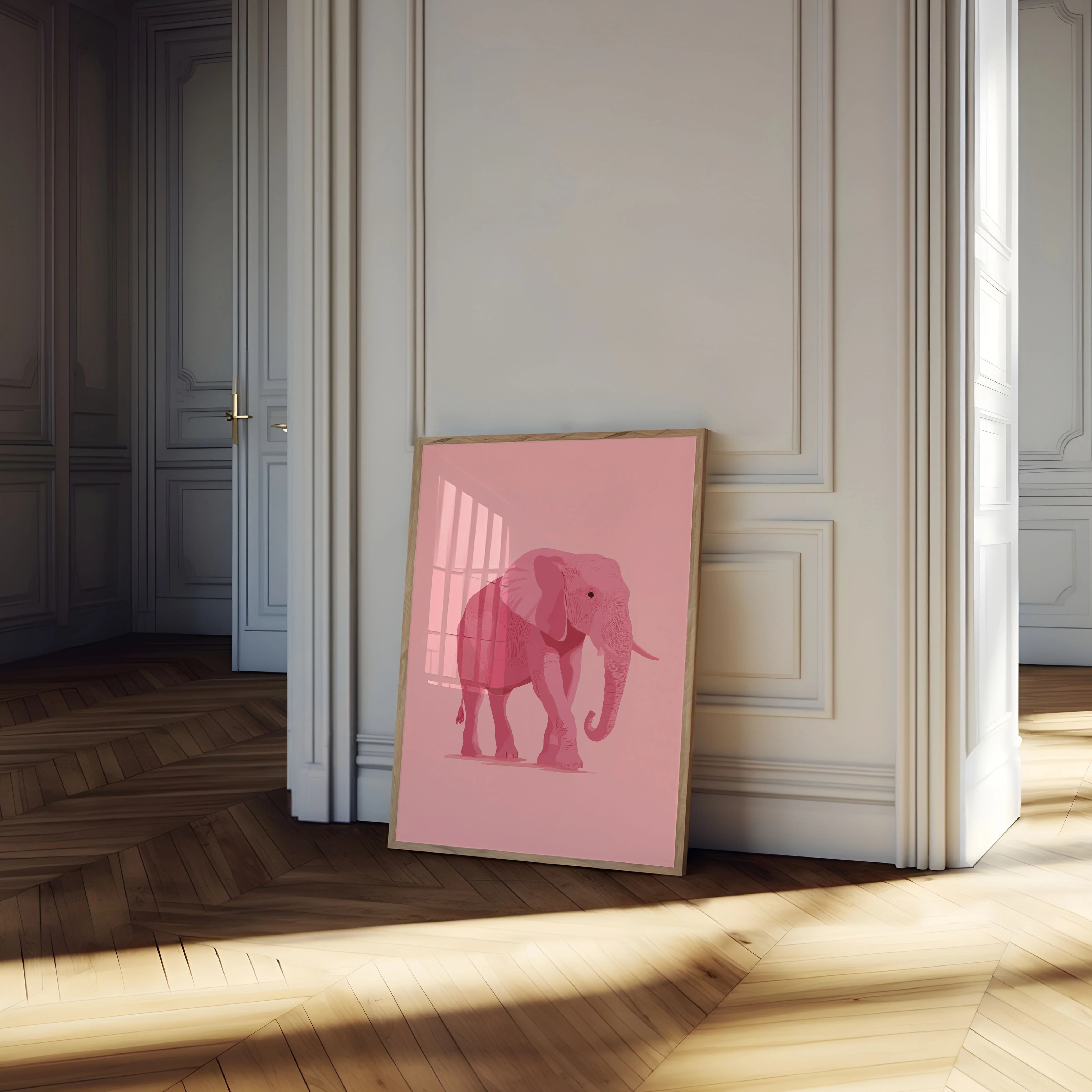 Pink Elephant Minimalist Poster - Image 4