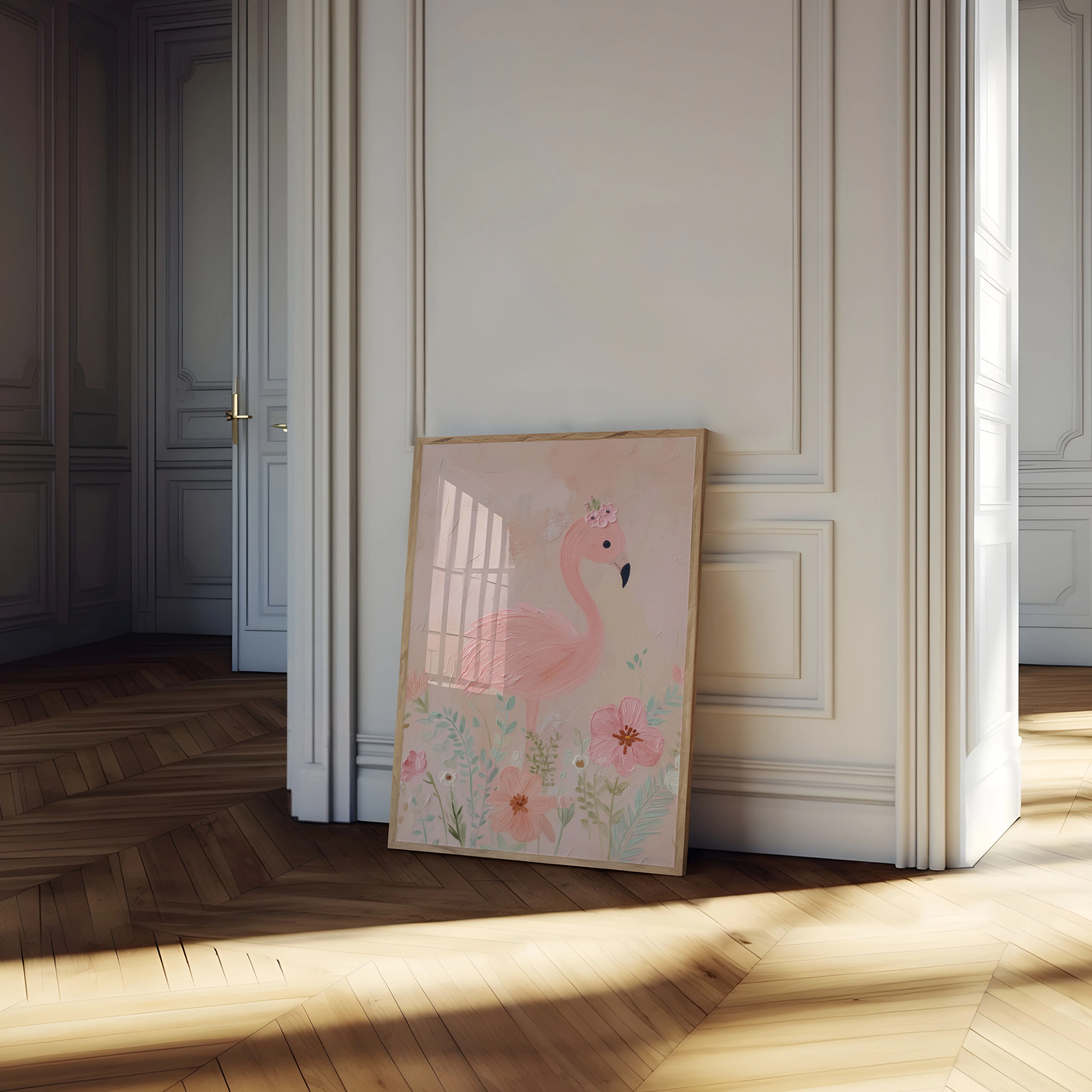 Pink Flamingo Garden Poster - Image 4