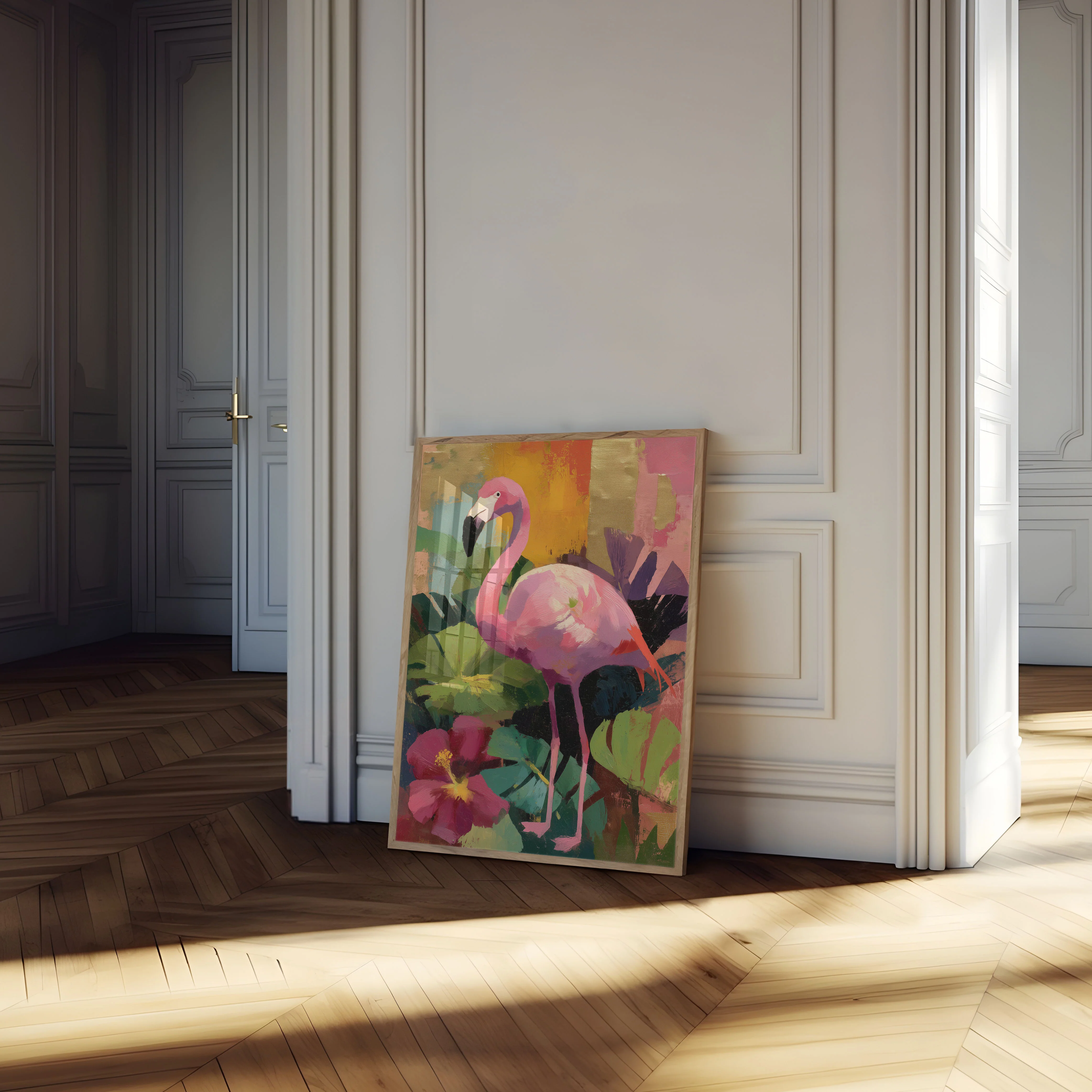 Pink Flamingo Tropical Paradise Poster - Image 4