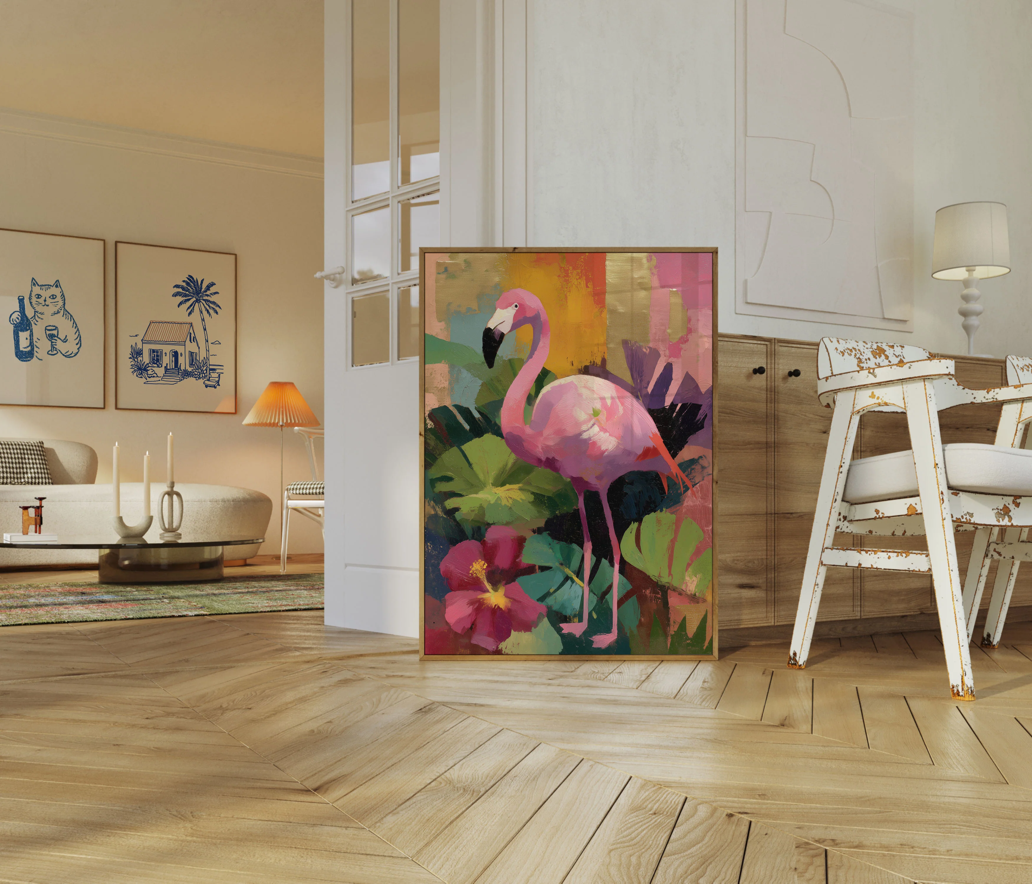 Pink Flamingo Tropical Paradise Poster - Image 5