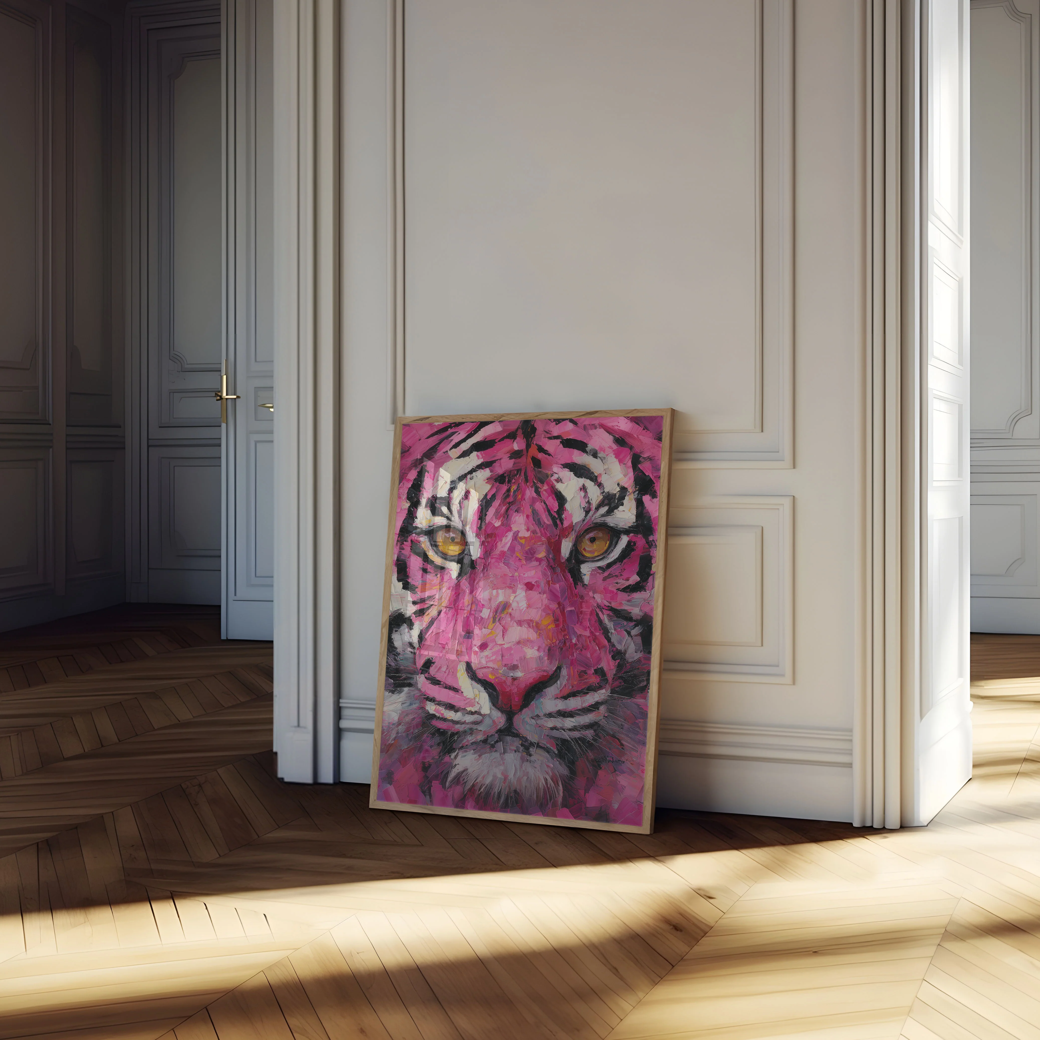 Pink Passion Tiger Art Poster - Image 4