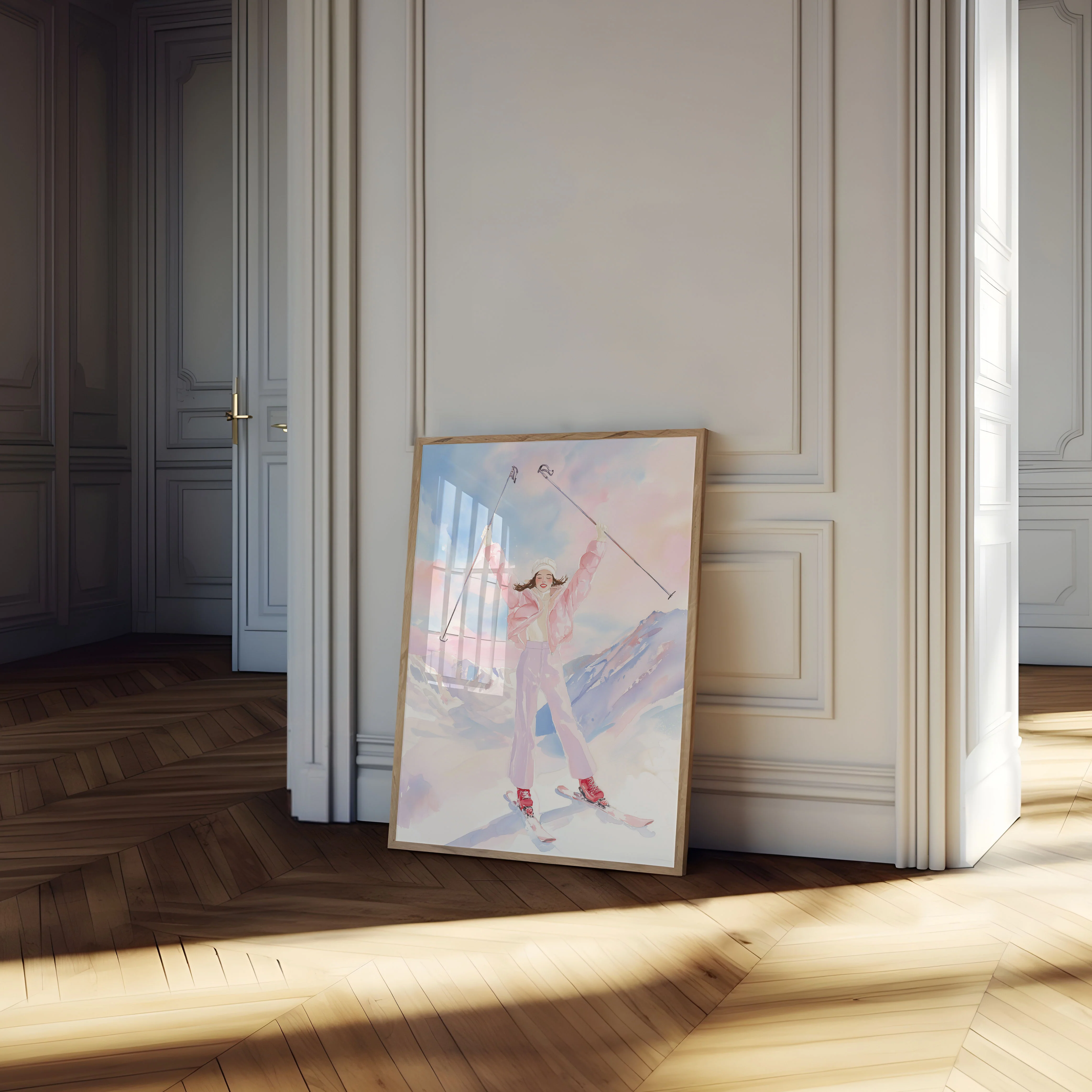 Pink Snow Mountain Joy Poster - Image 4