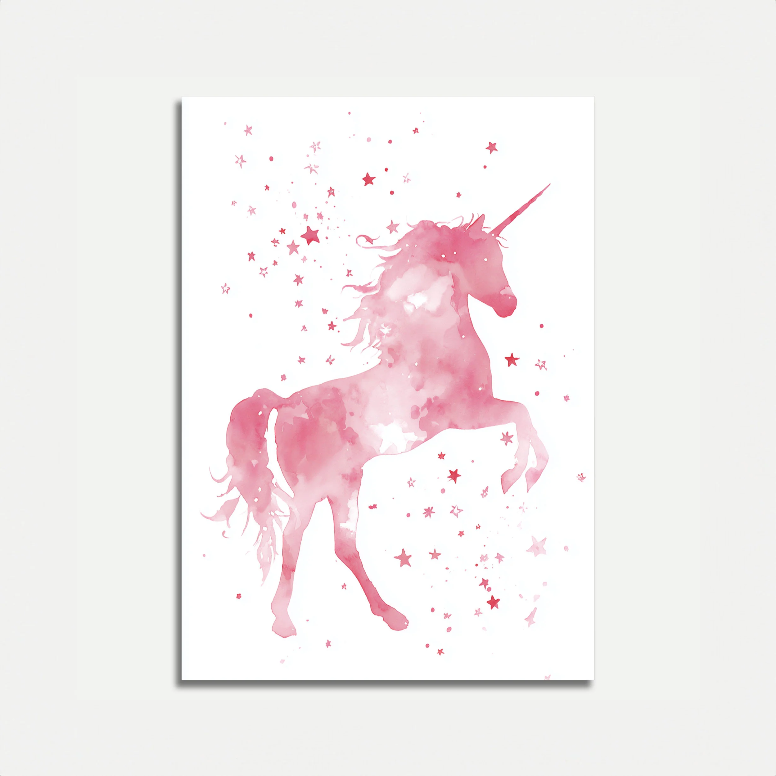 Pink Starry Unicorn Poster