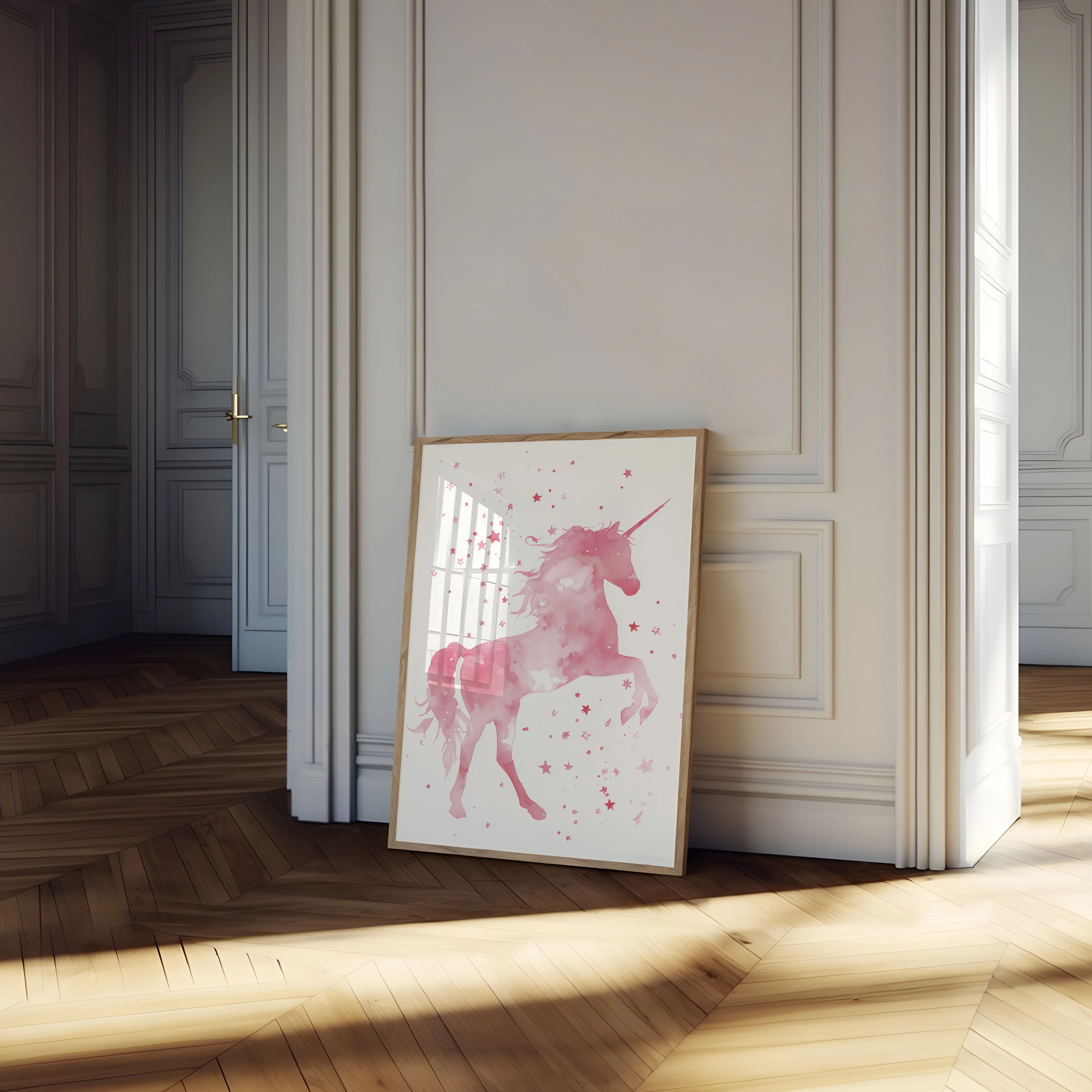 Pink Starry Unicorn Poster - Image 4