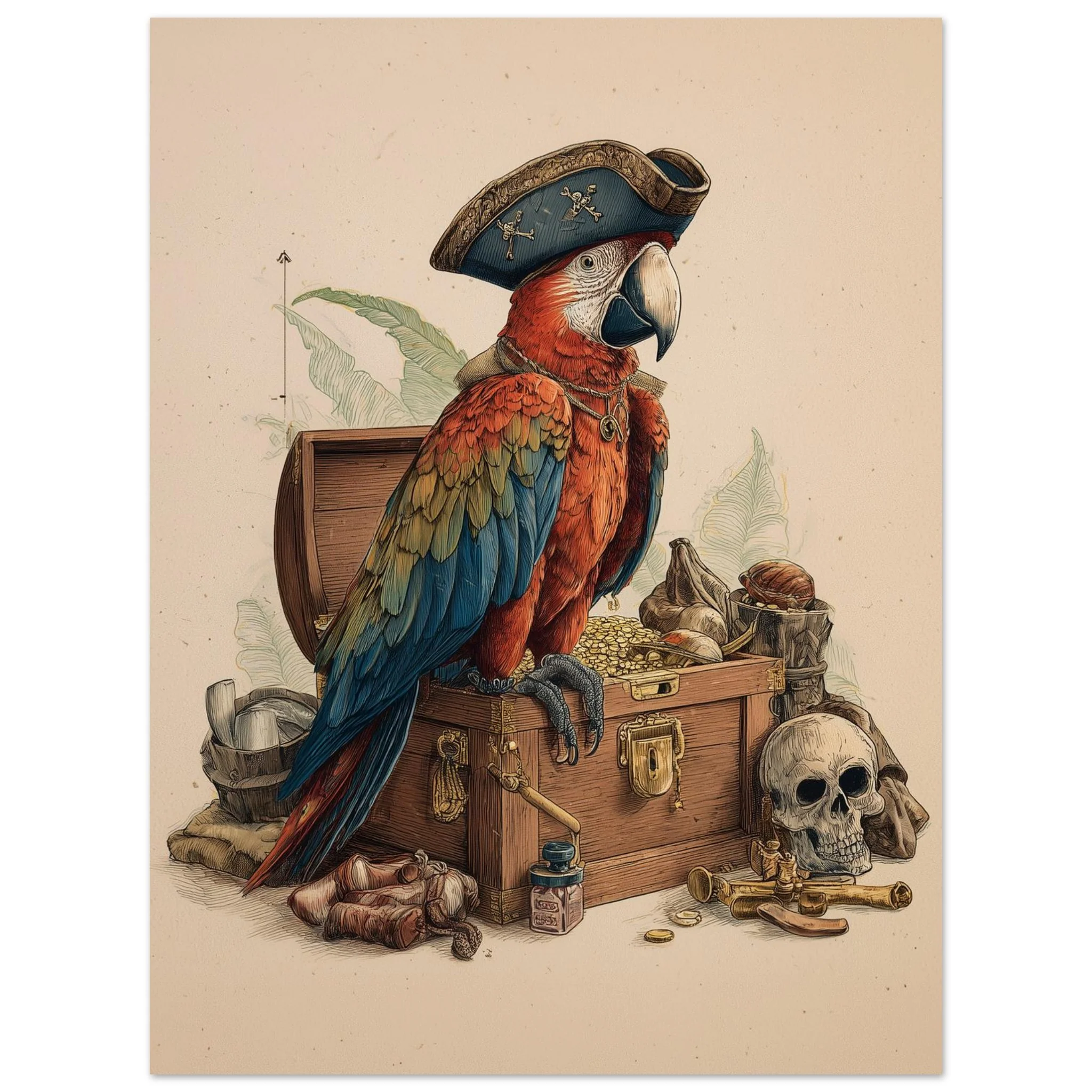 Pirate Parrot Treasure Poster - Image 4