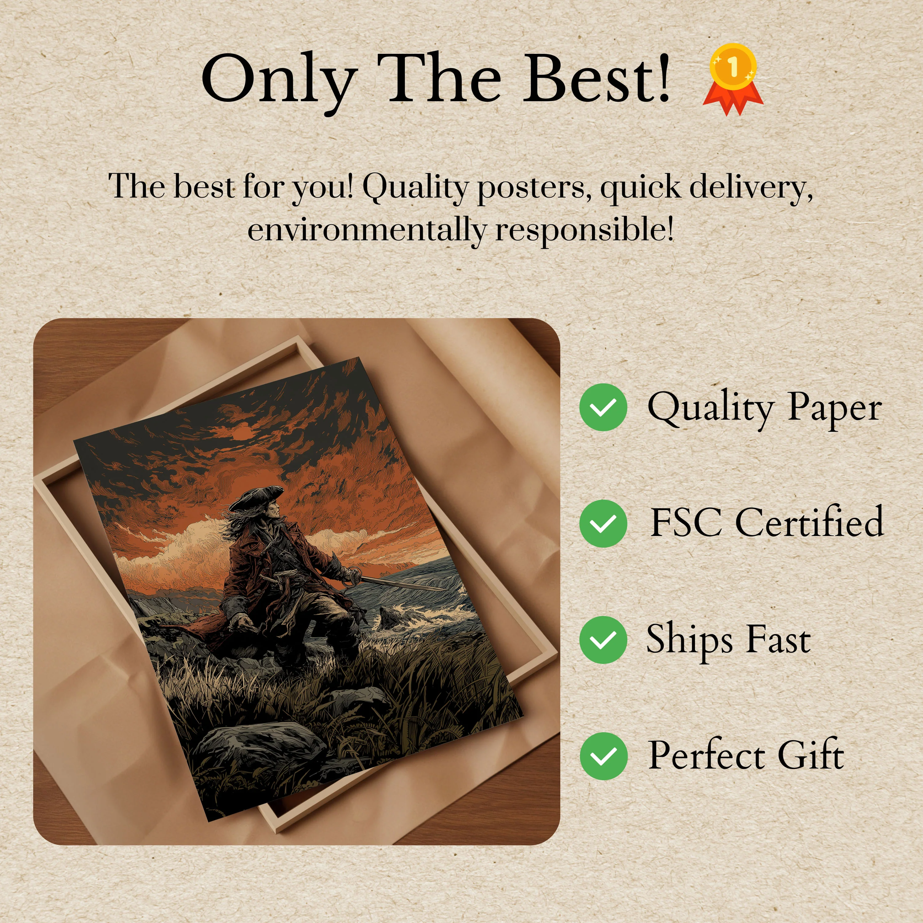 Pirate's Sunset Horizon Poster - Image 3