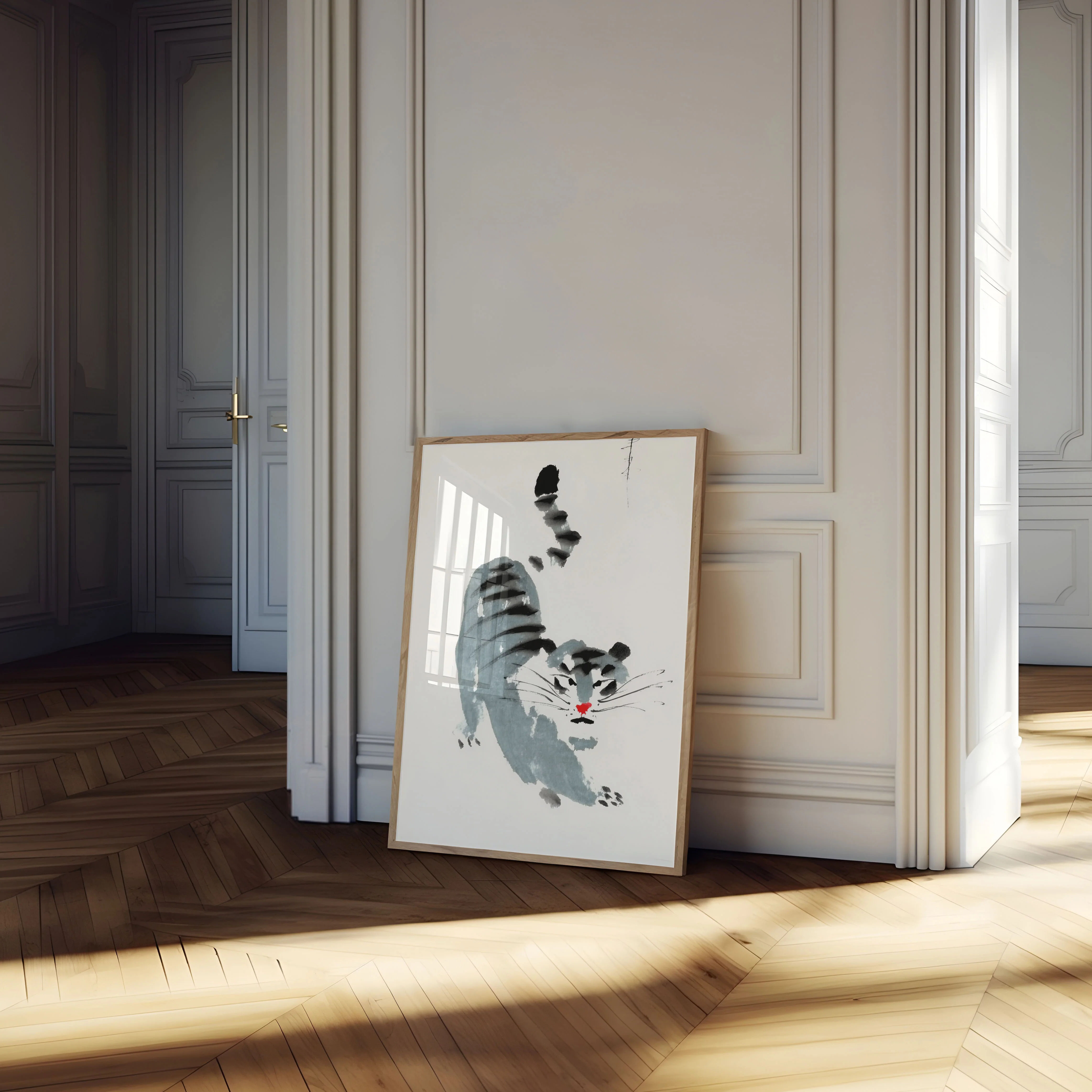 Playful Cat Watercolor Poster - Image 4