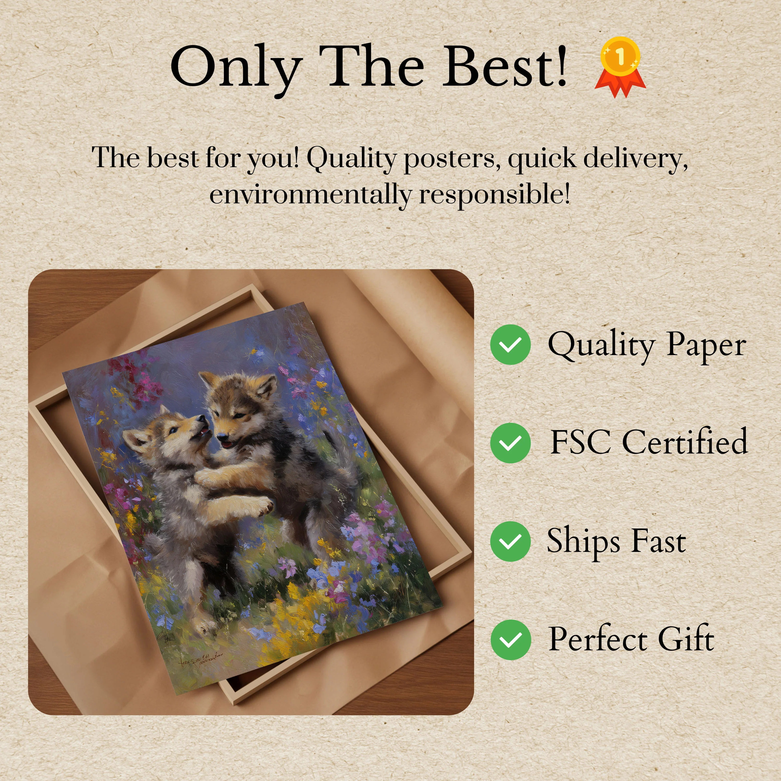 Playful Corgis in Wildflowers Poster - Image 3