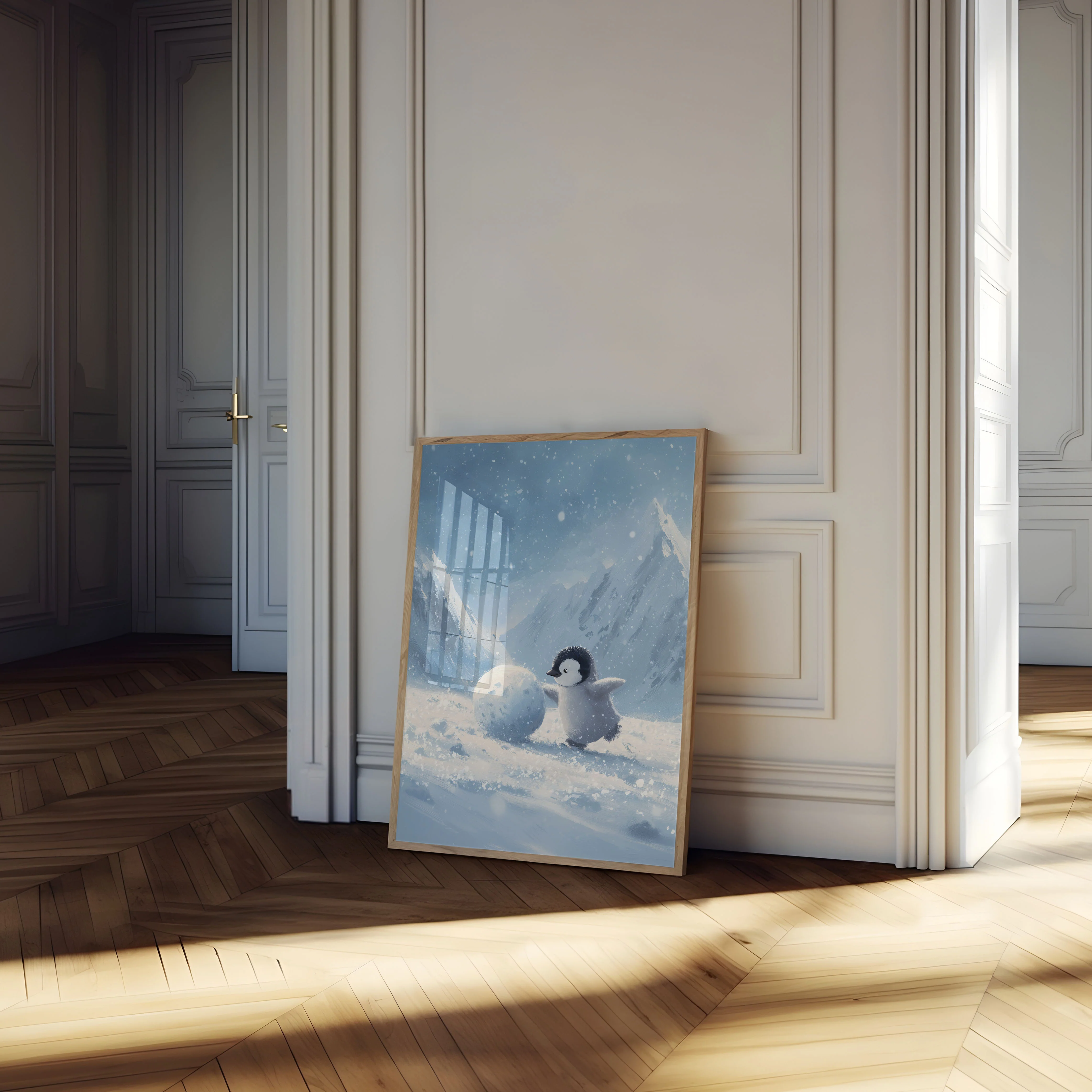 Playful Penguin Snow Day Poster - Image 4