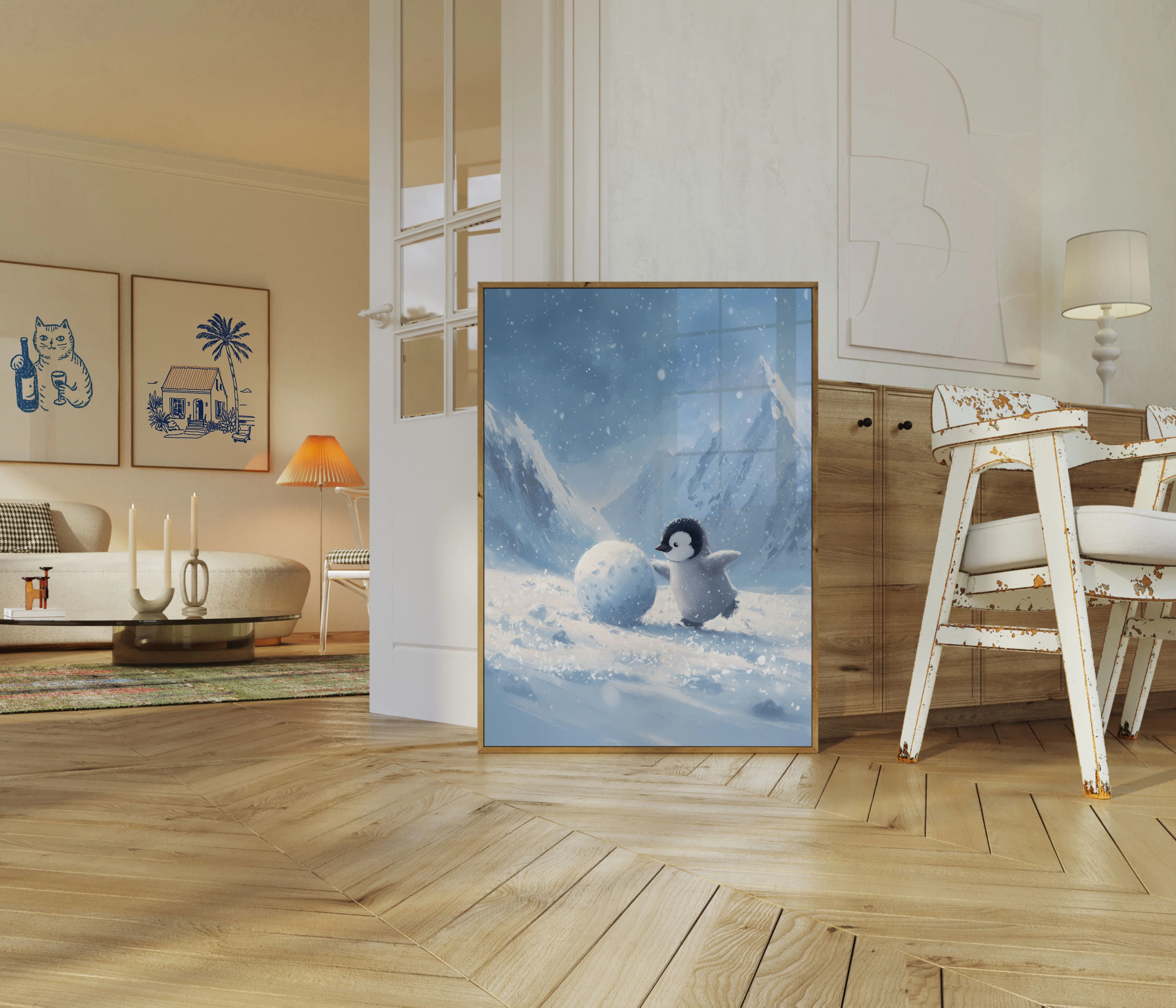 Playful Penguin Snow Day Poster - Image 5