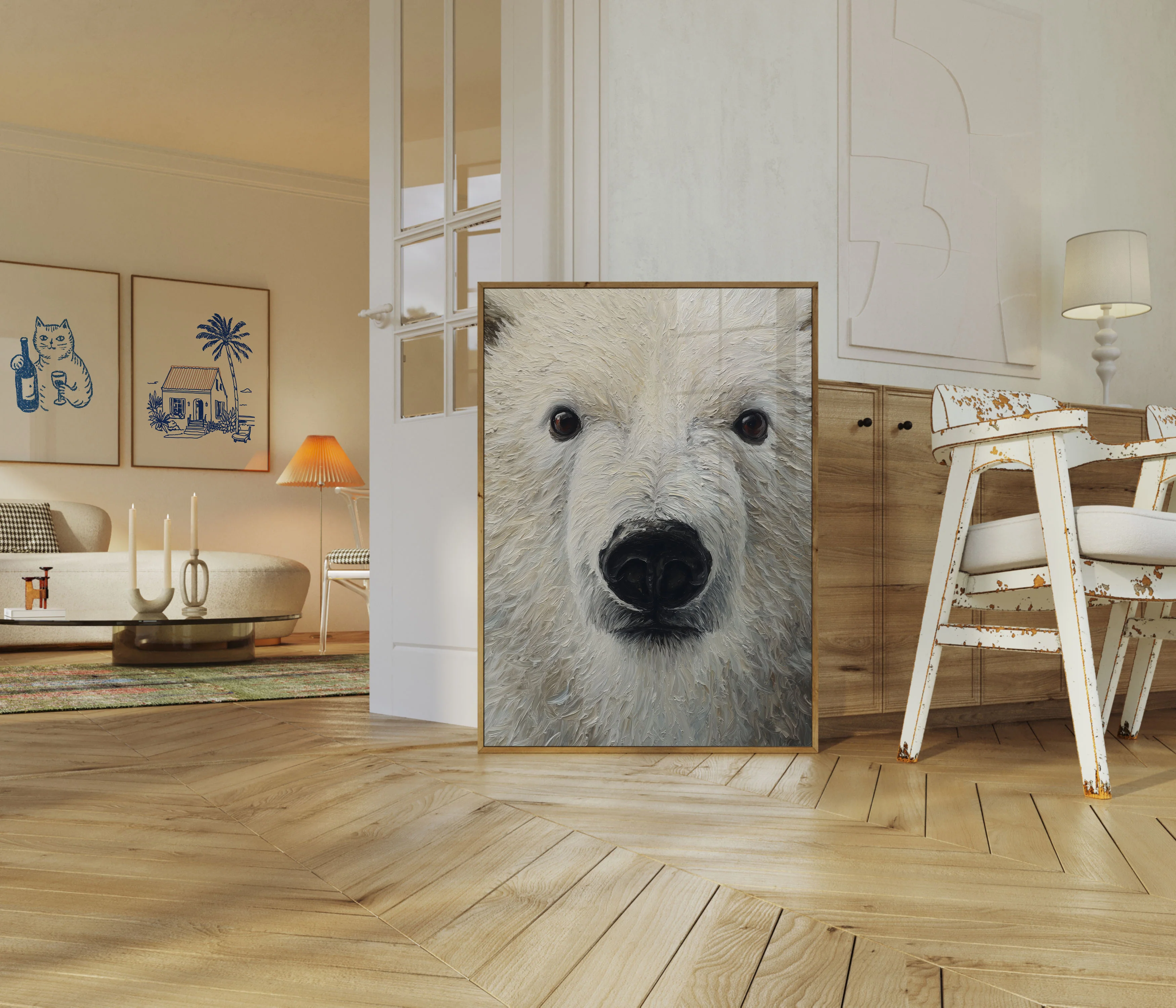 Polar Bear Close-Up Portrait Poster - Image 5