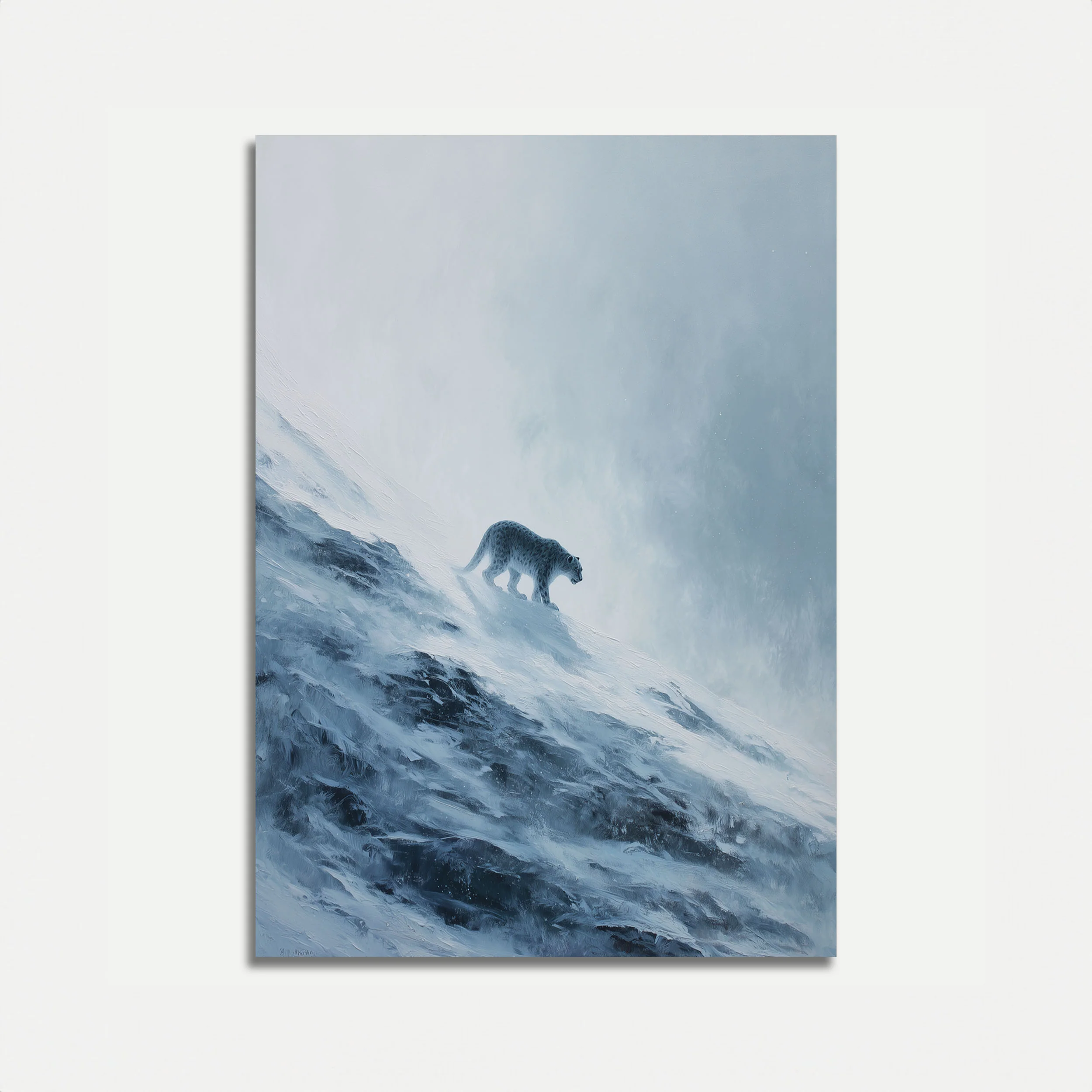 Polar Bear in Blizzard Poster