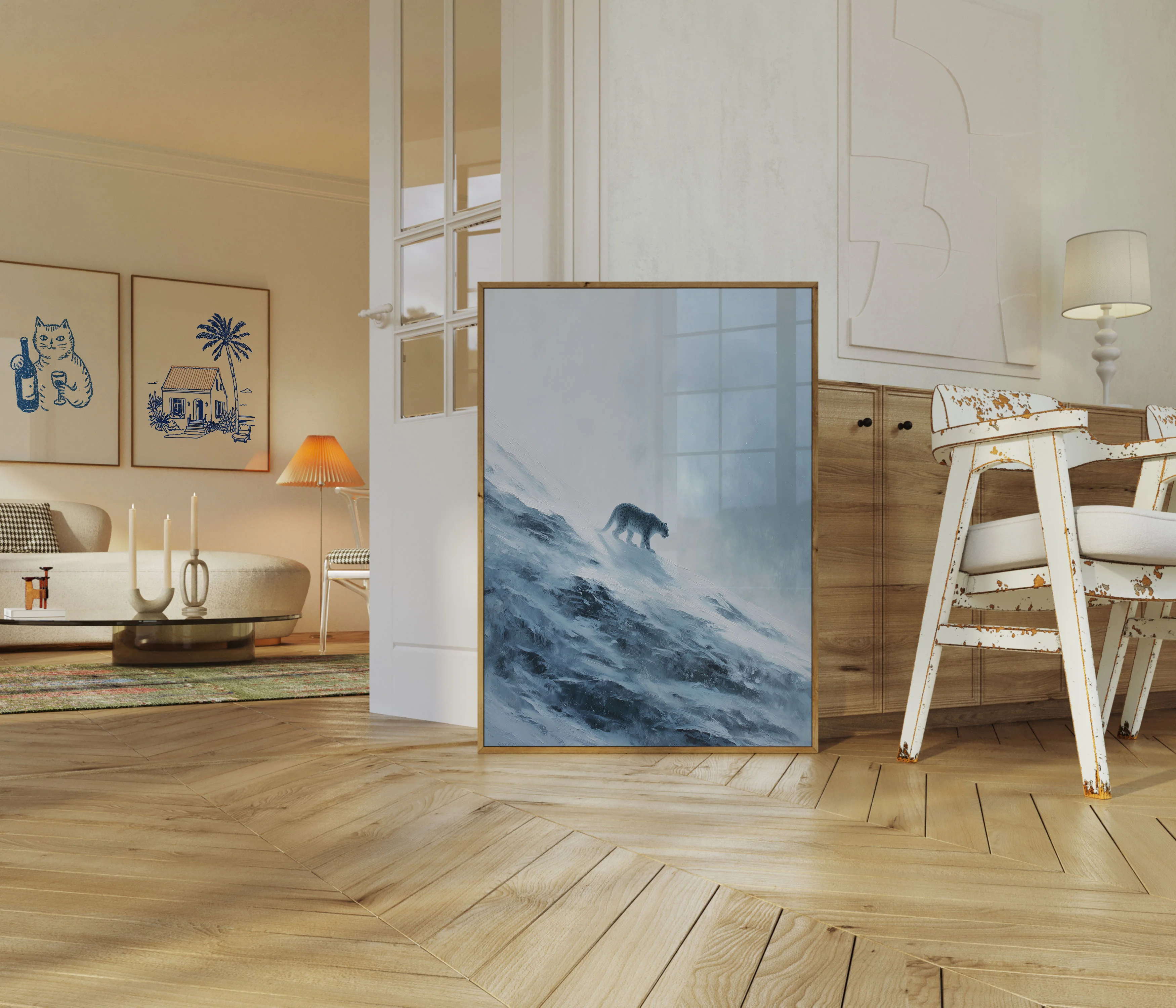 Polar Bear in Blizzard Poster - Image 5