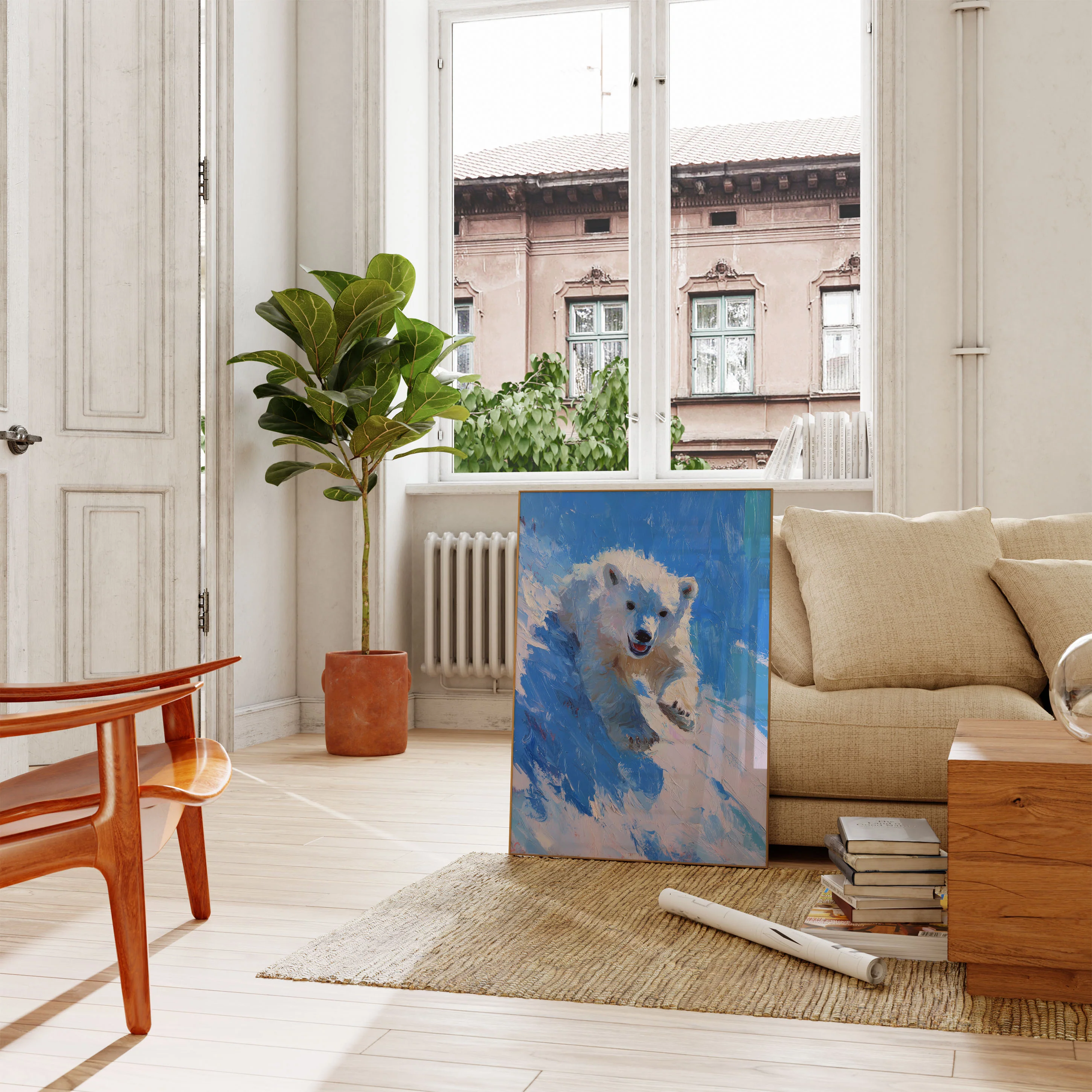 Polar Bear in Snow Poster - Image 2