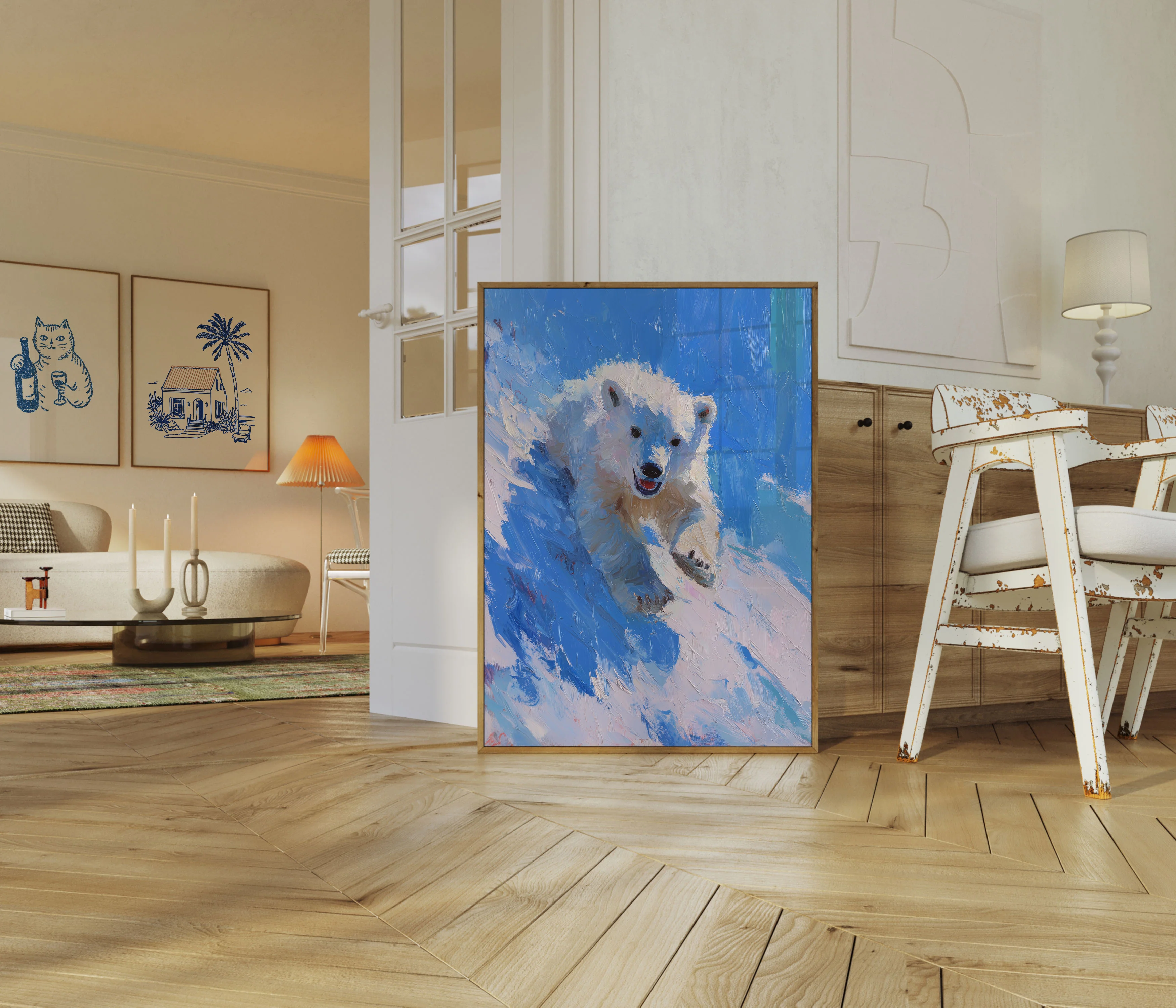Polar Bear in Snow Poster - Image 5
