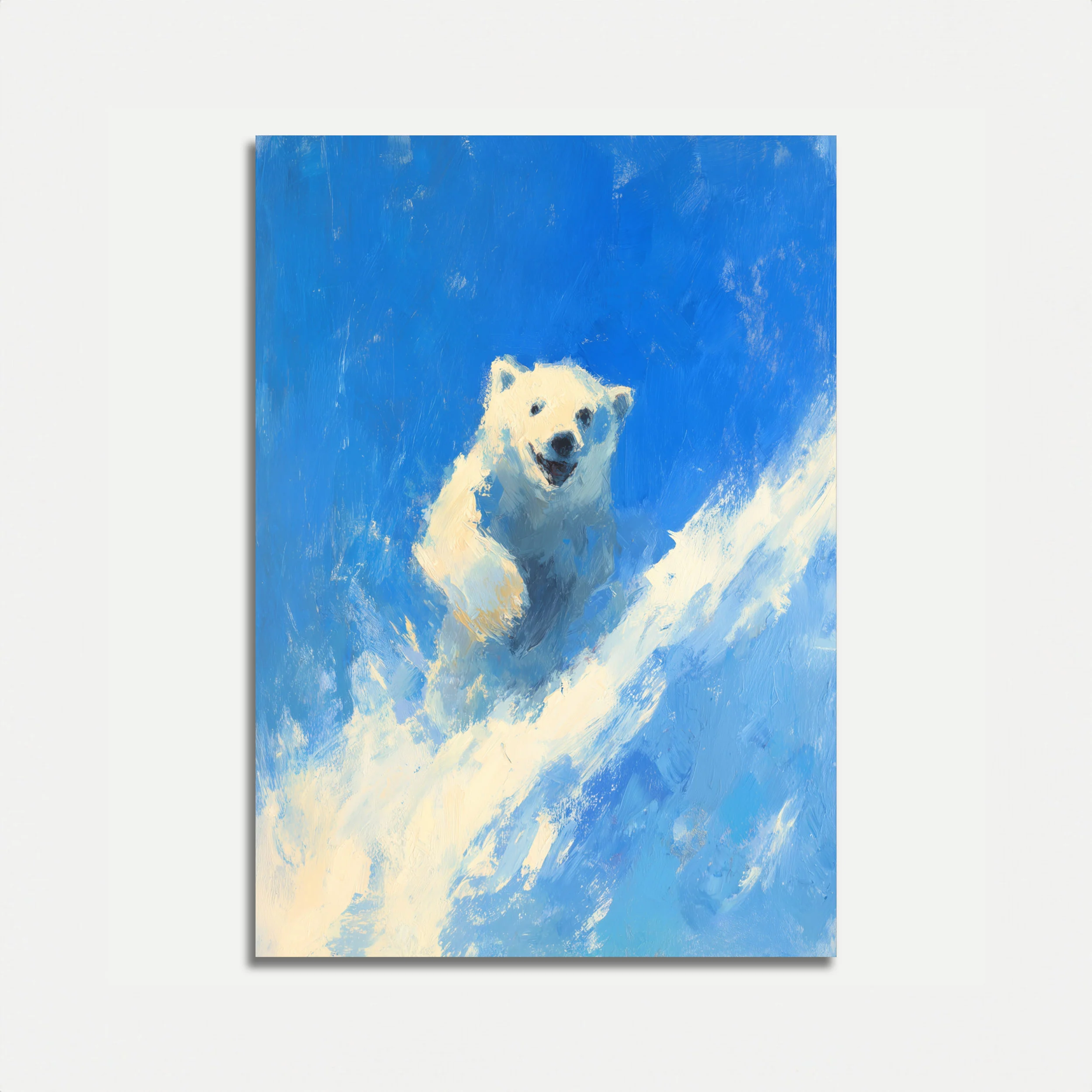 Polar Bear in Snow Poster