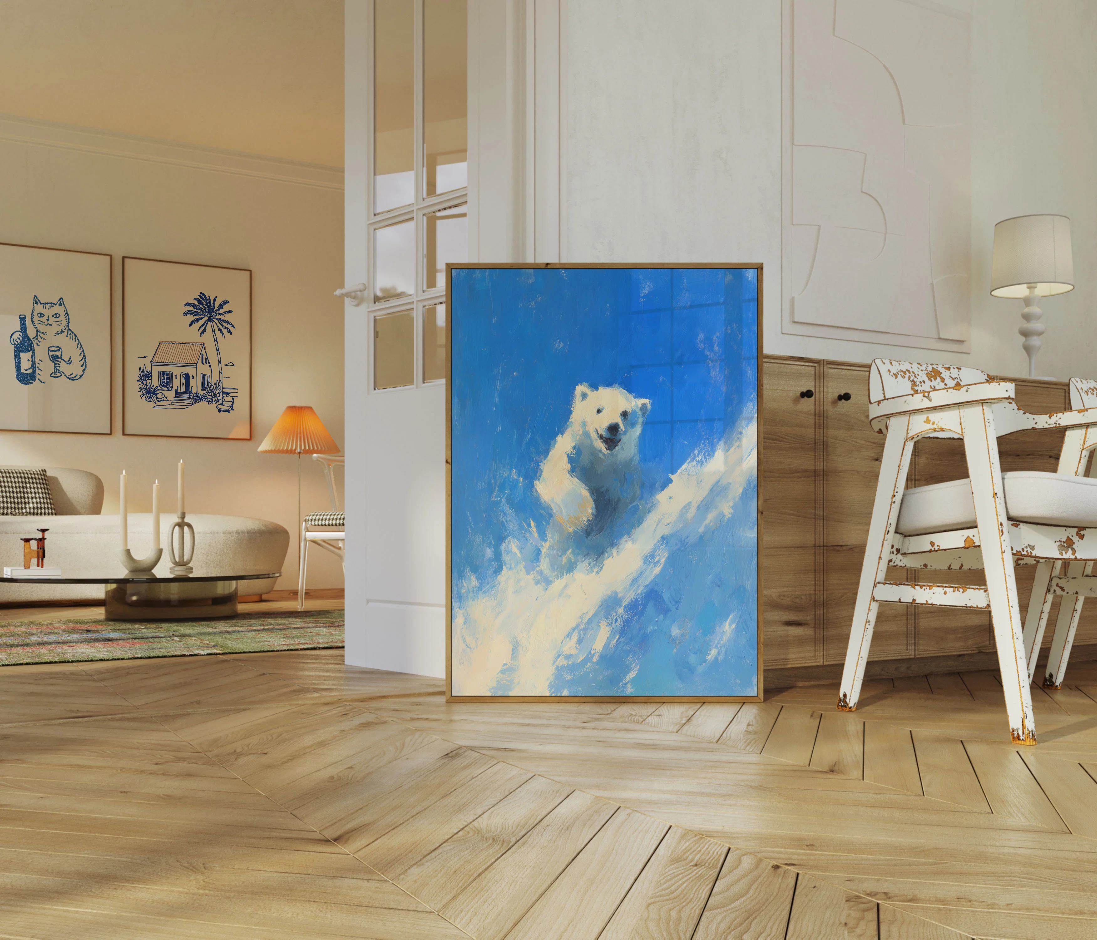 Polar Bear in Snow Poster - Image 5