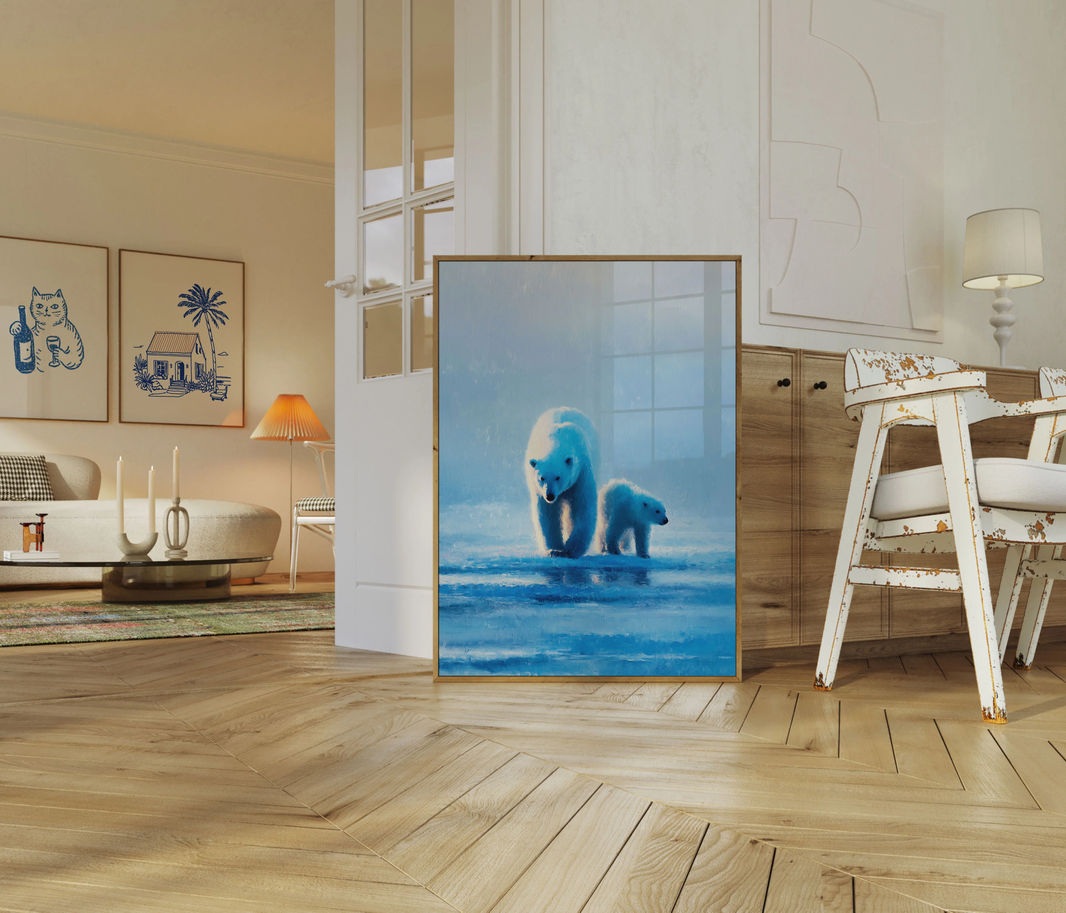 Polar Bear Mother and Cub Poster - Image 5