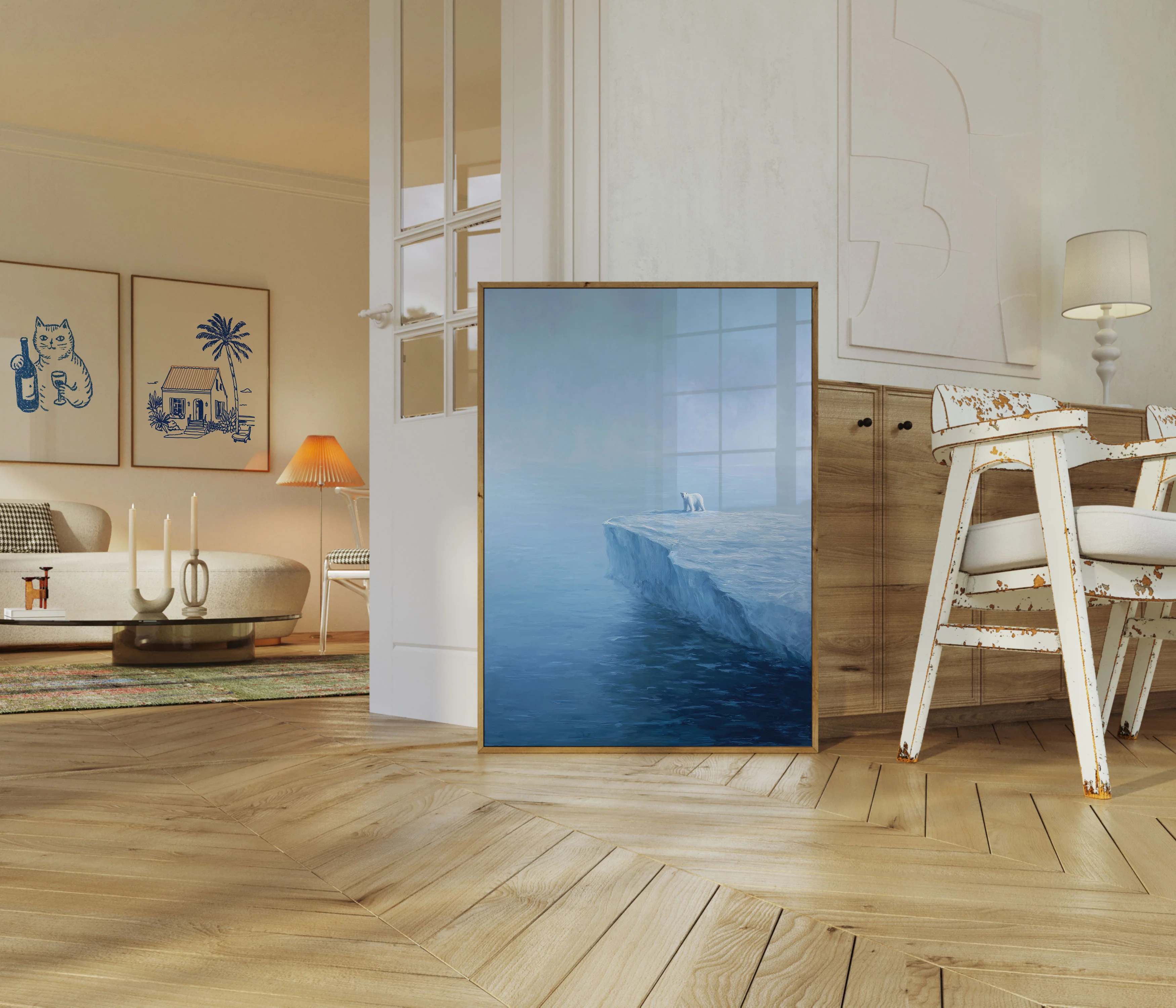 Polar Bear on Ice Floe Poster - Image 5