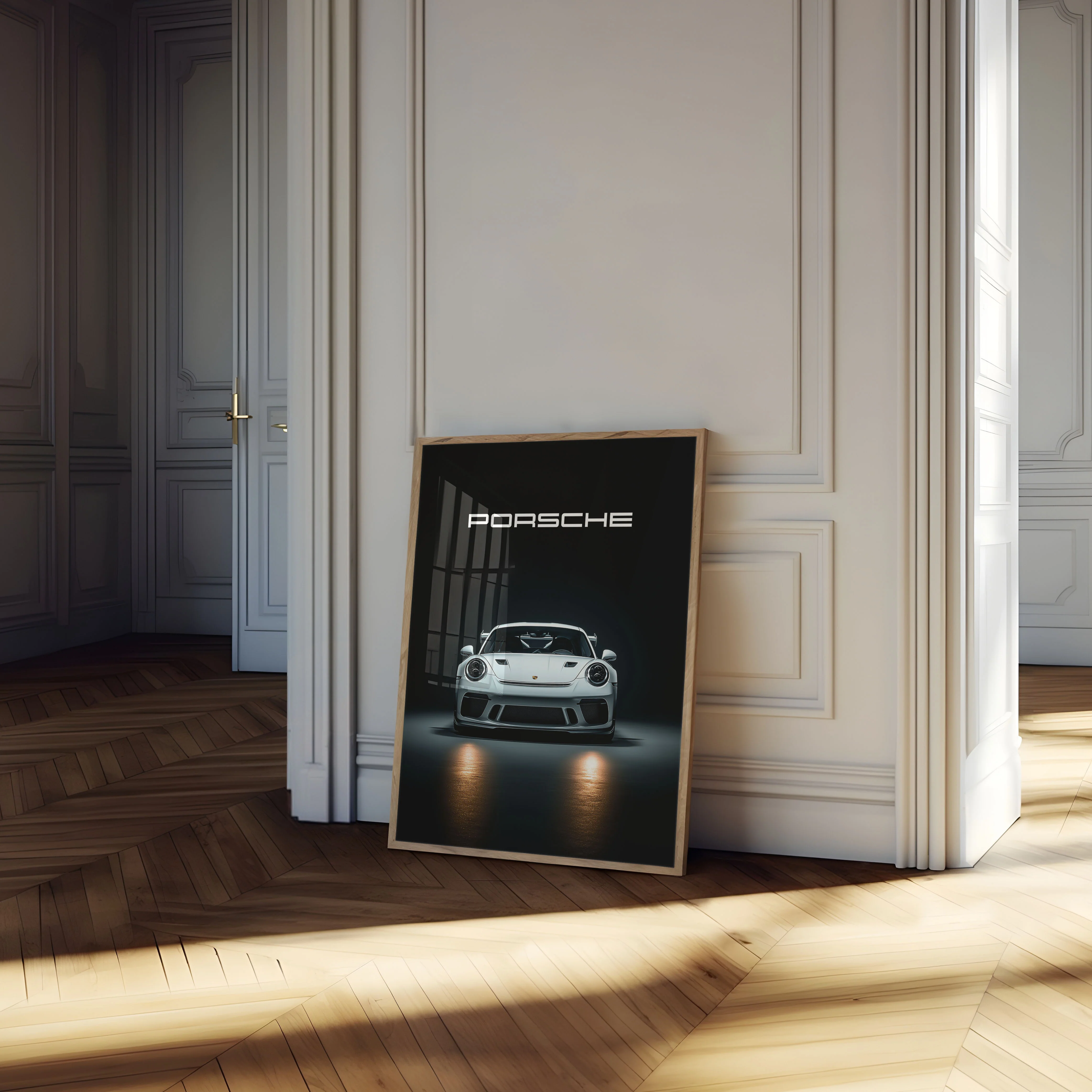 Precision White GT3 Porsche Poster - Image 4