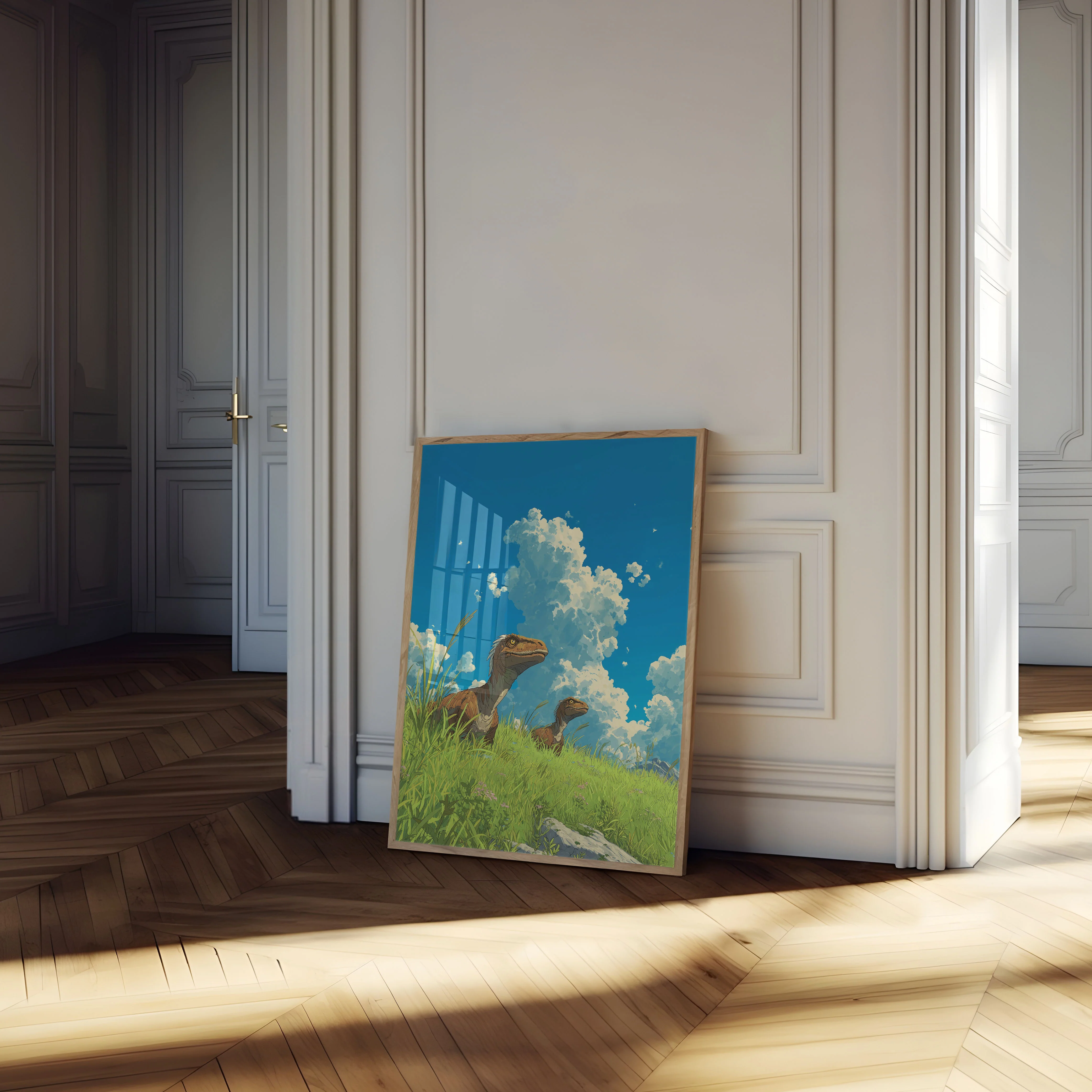 Prehistoric Grasslands Dinosaur Poster - Image 4