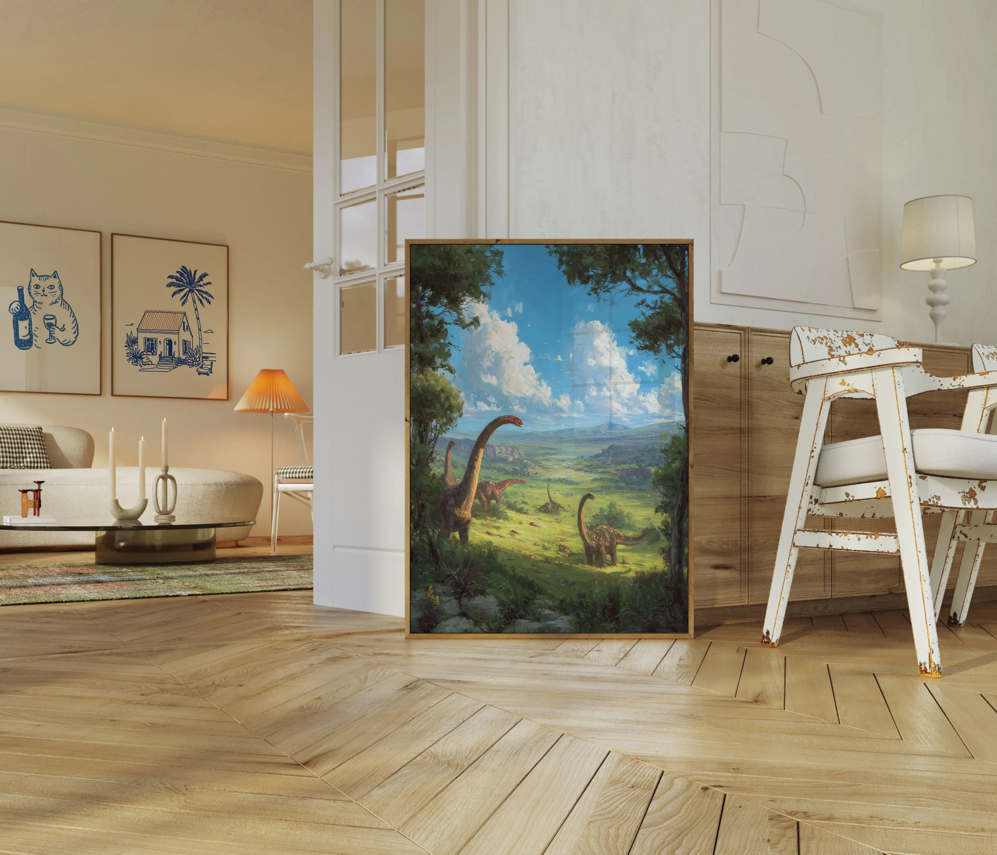 Prehistoric Landscape Dinosaurs Poster - Image 5