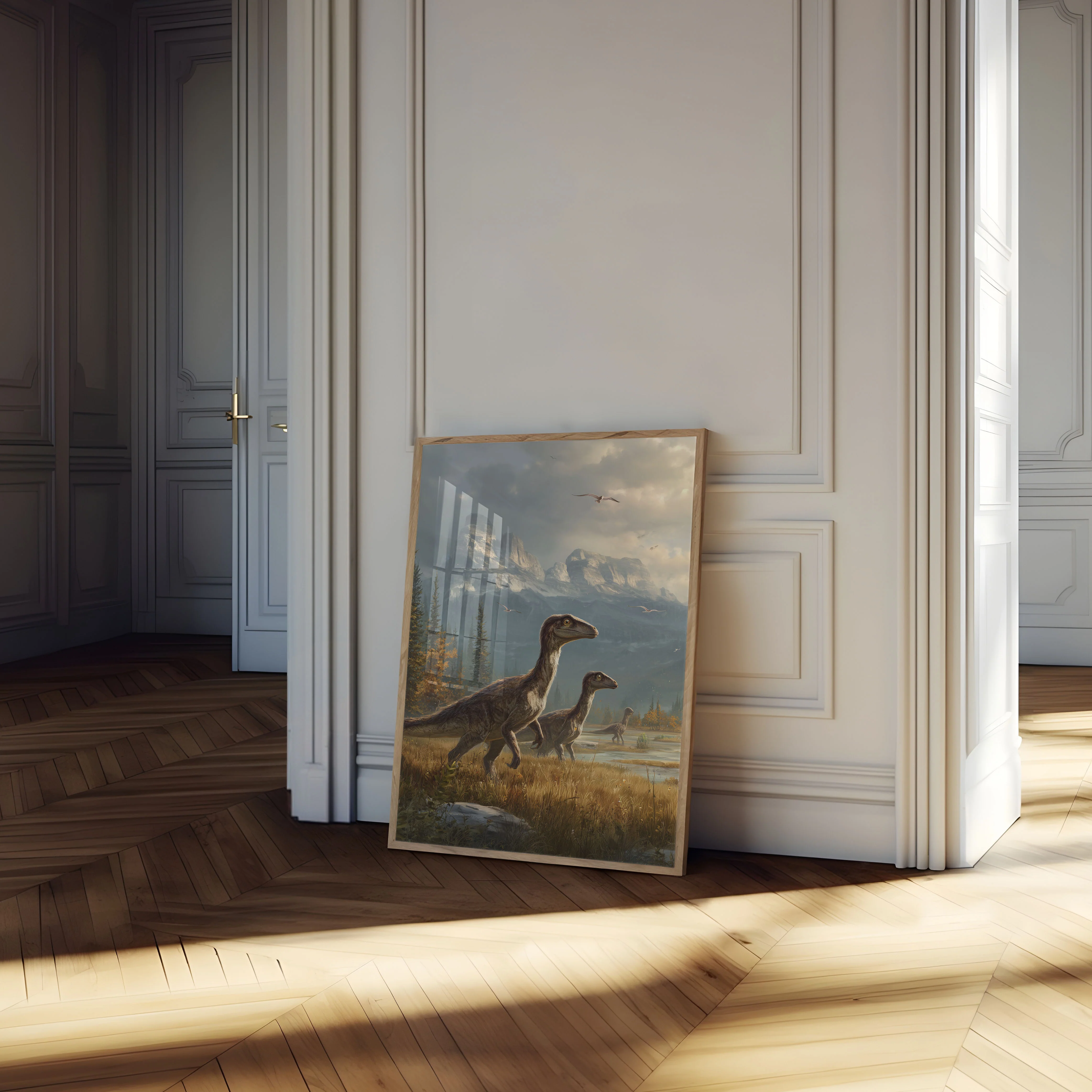 Prehistoric Mountain Velociraptor Poster - Image 4