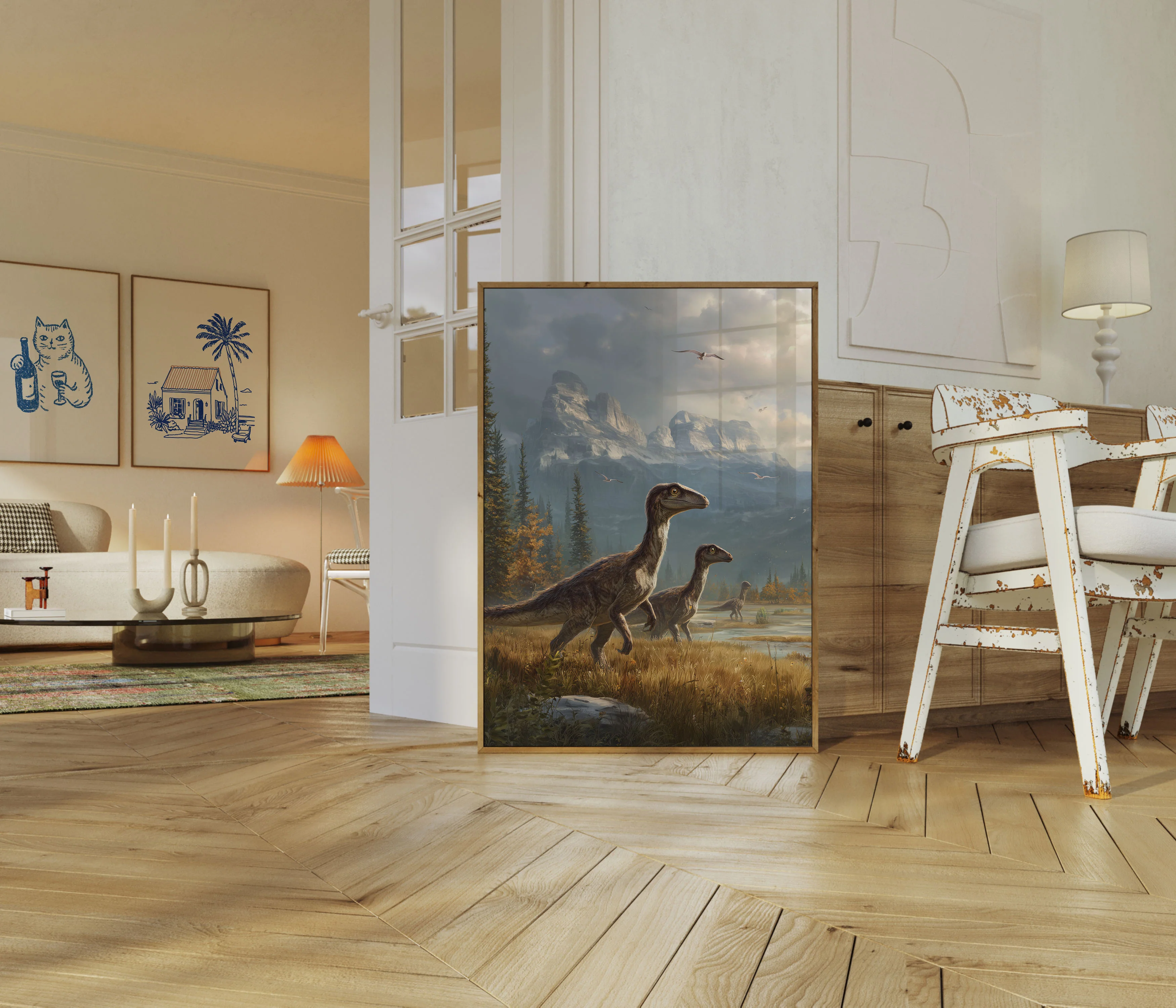 Prehistoric Mountain Velociraptor Poster - Image 5