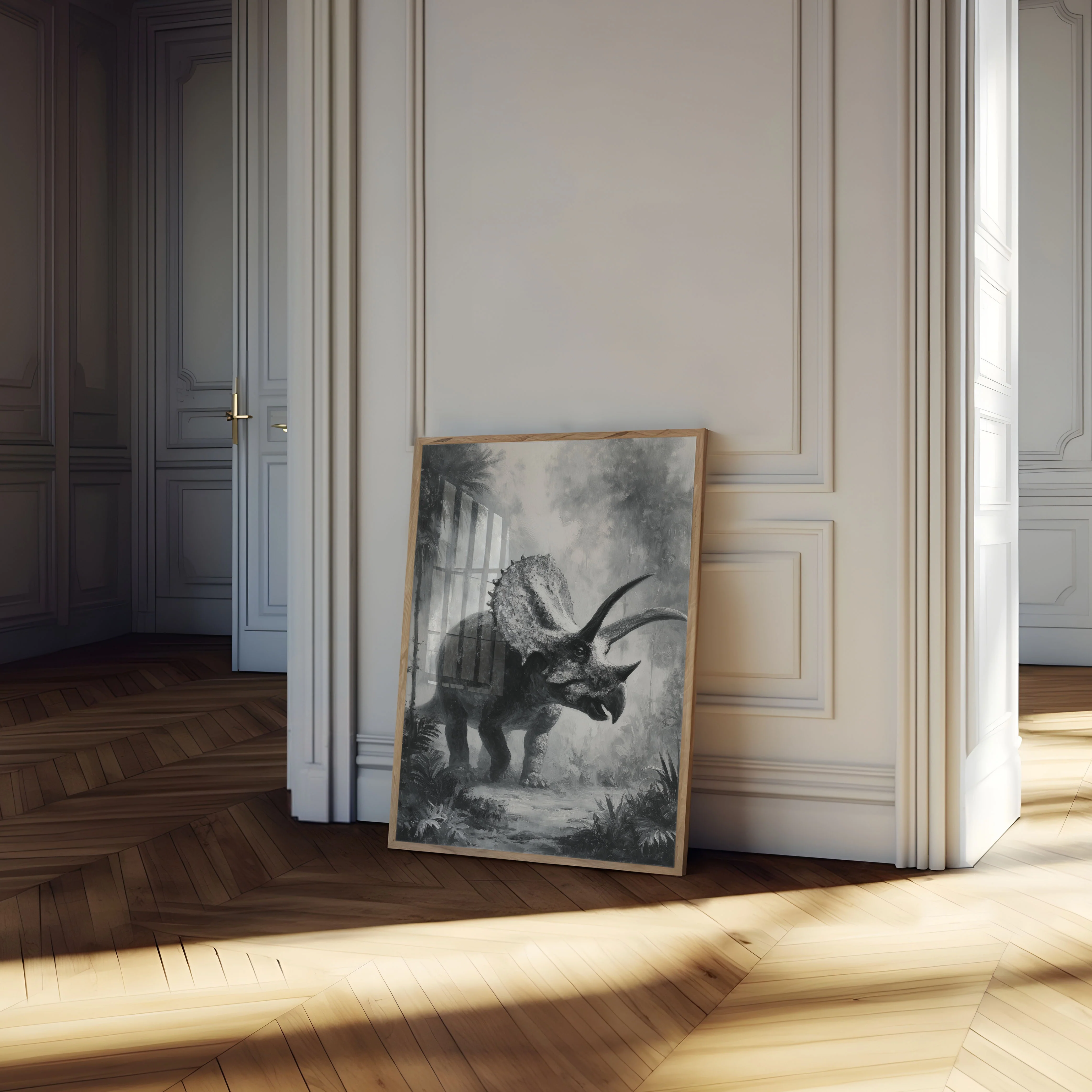 Primordial Triceratops Landscape Poster - Image 4