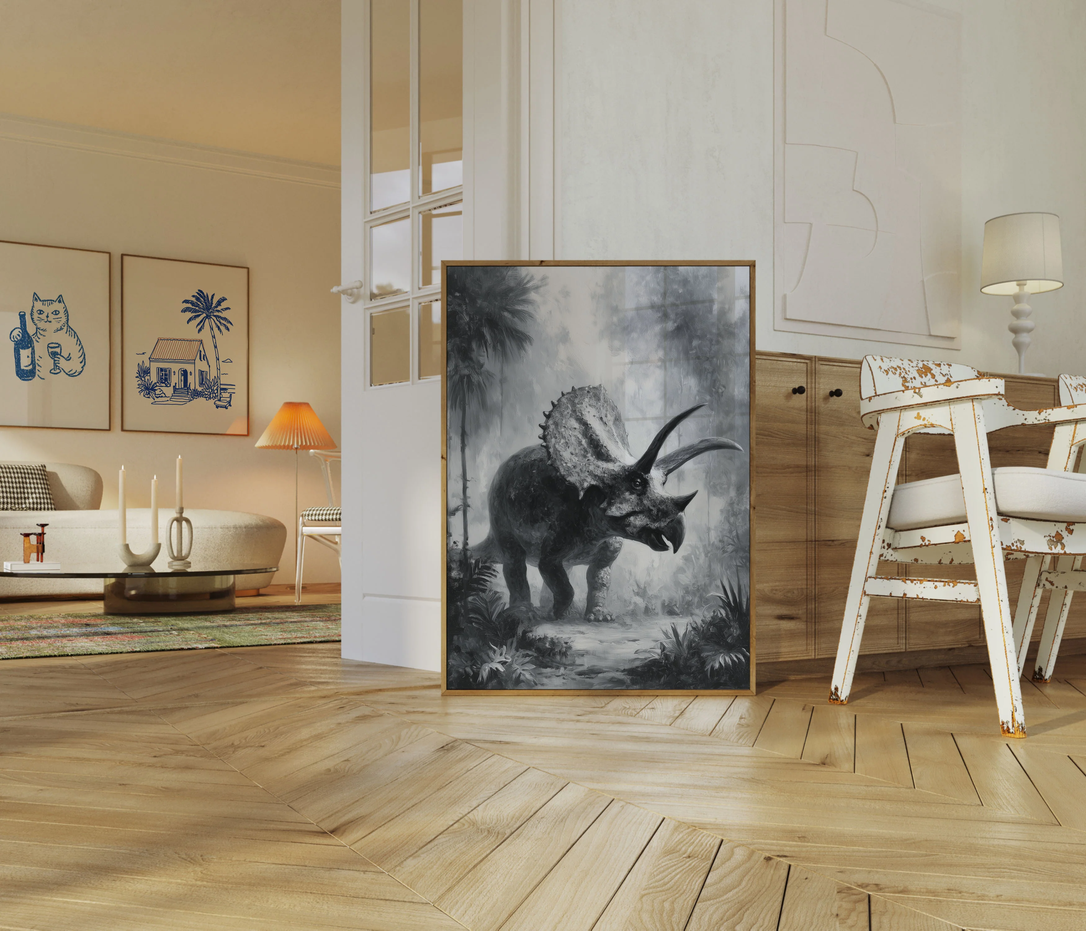 Primordial Triceratops Landscape Poster - Image 5