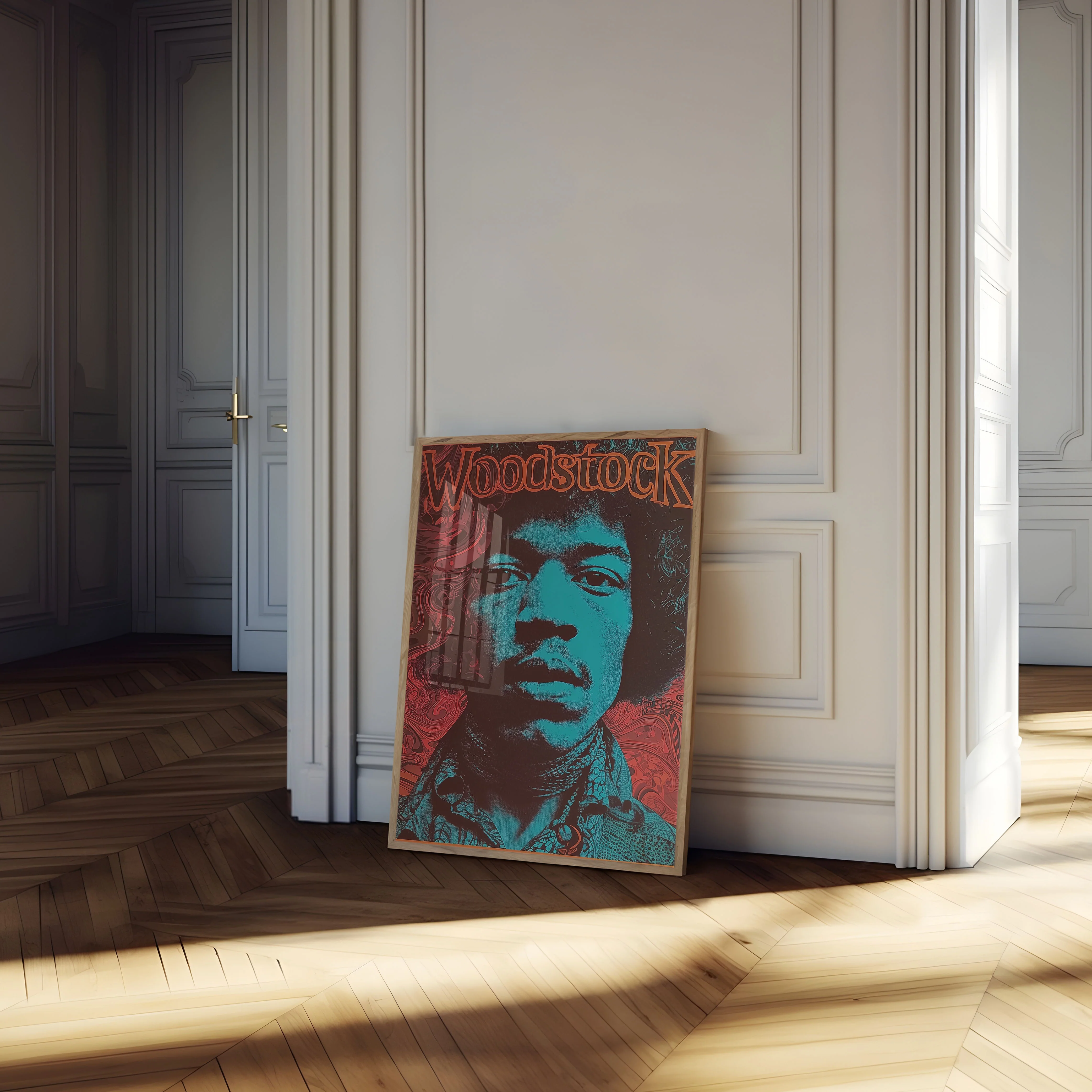 Psychedelic Jimi Hendrix Woodstock Poster - Image 4