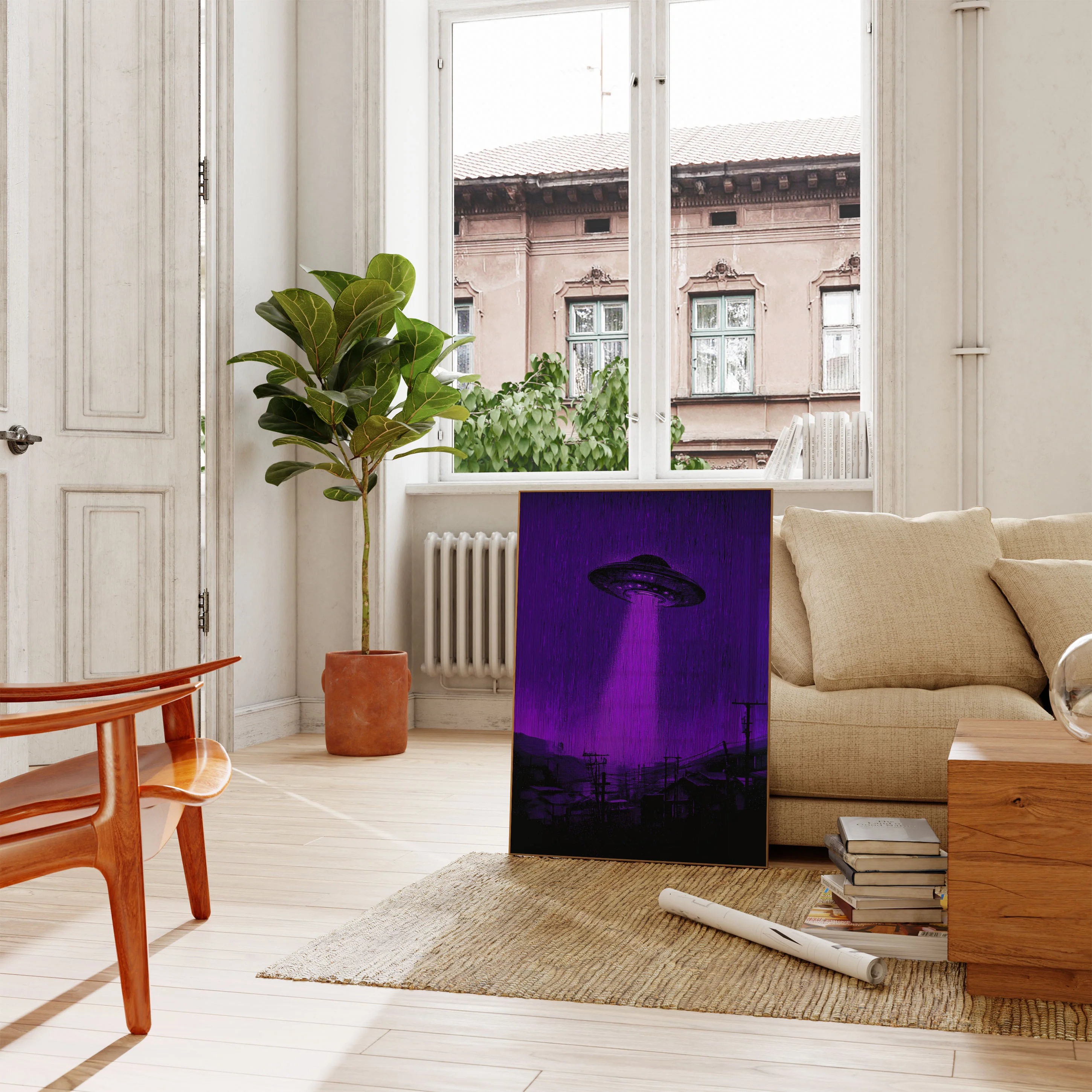 Purple Alien Invasion Poster - Image 2