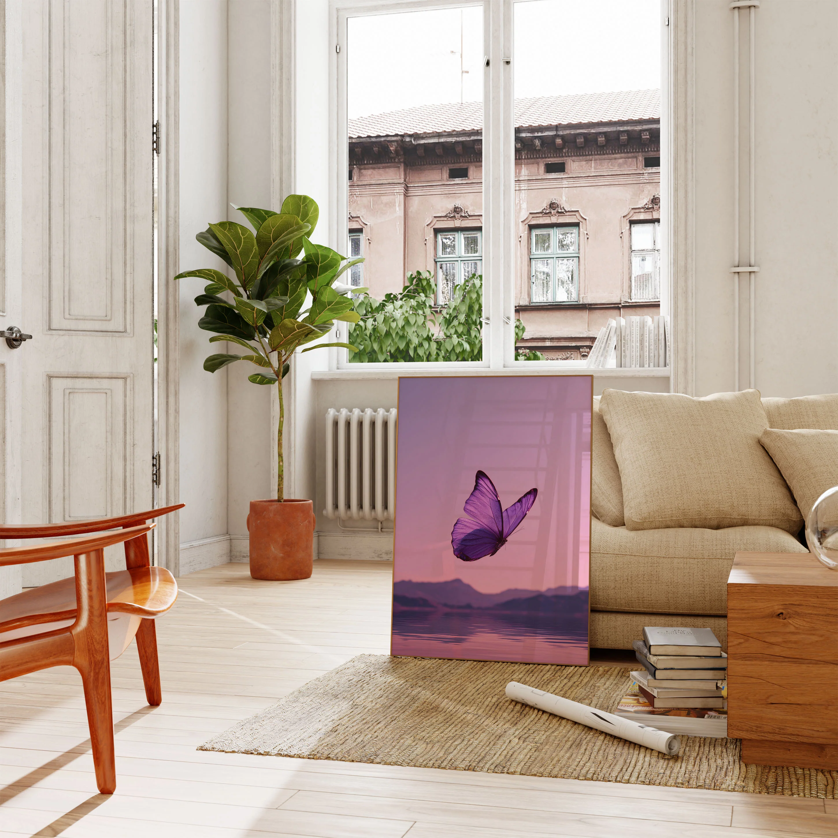 Purple Butterfly Flight Poster - Image 2