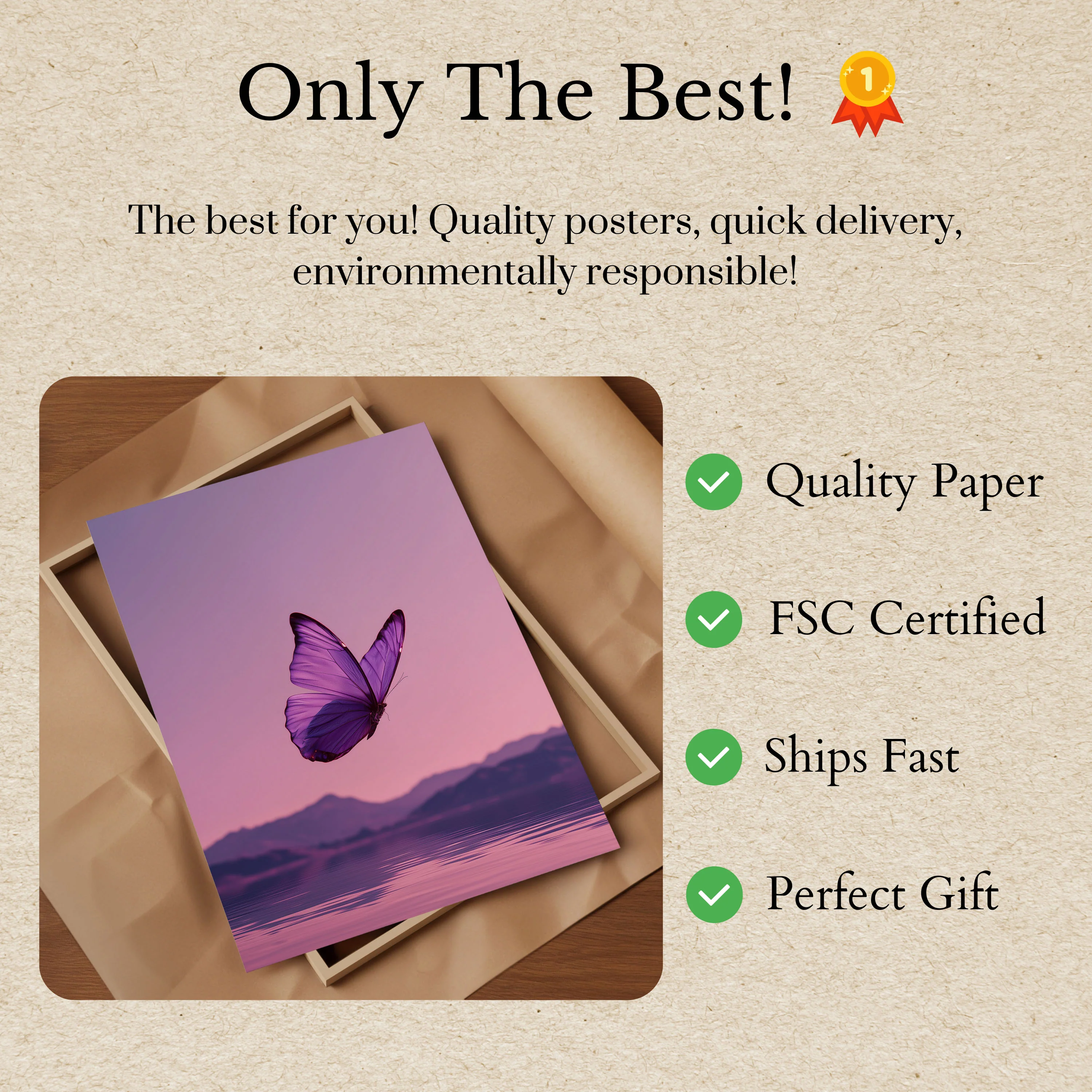 Purple Butterfly Flight Poster - Image 3