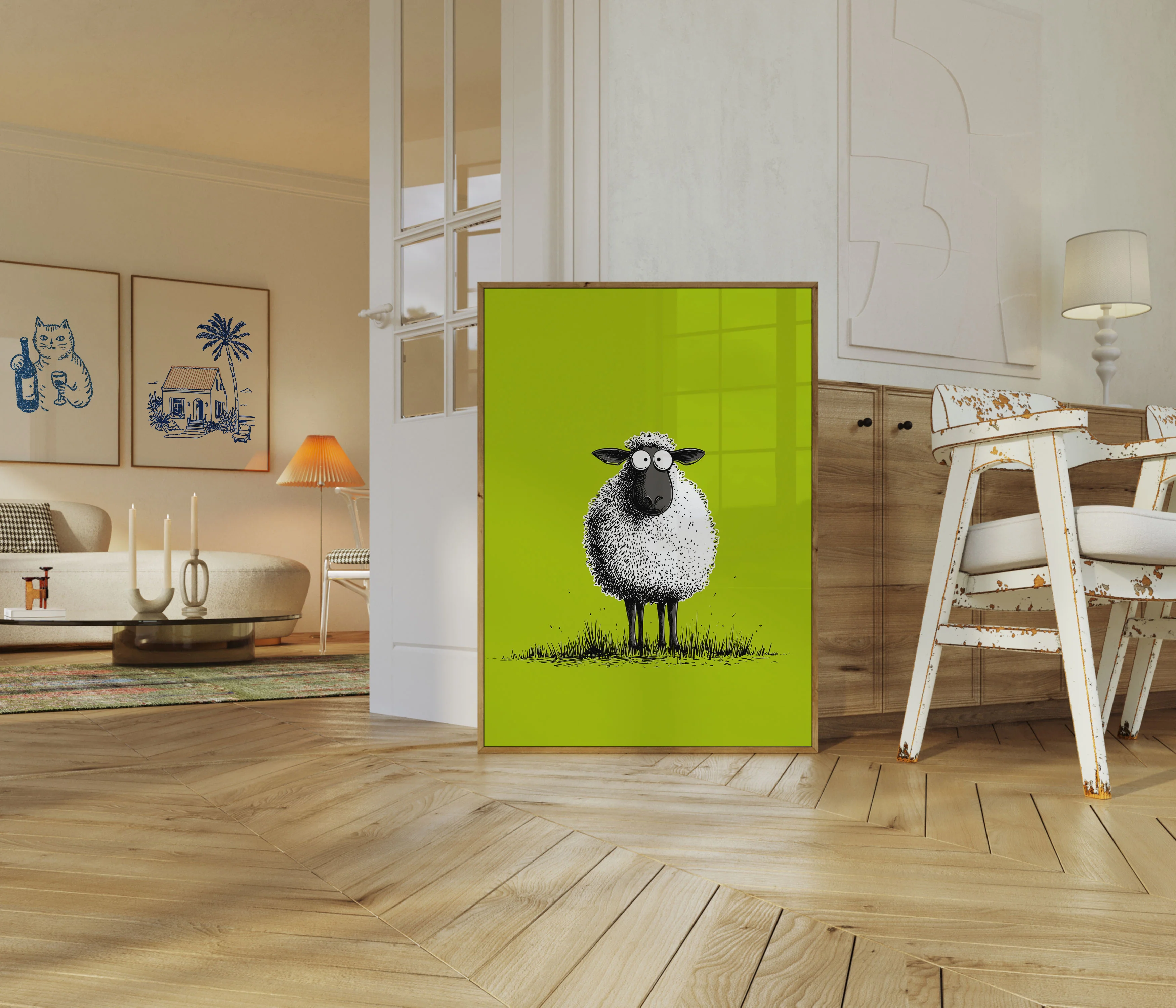 Quirky Sheep Standing Tall Poster - Image 5