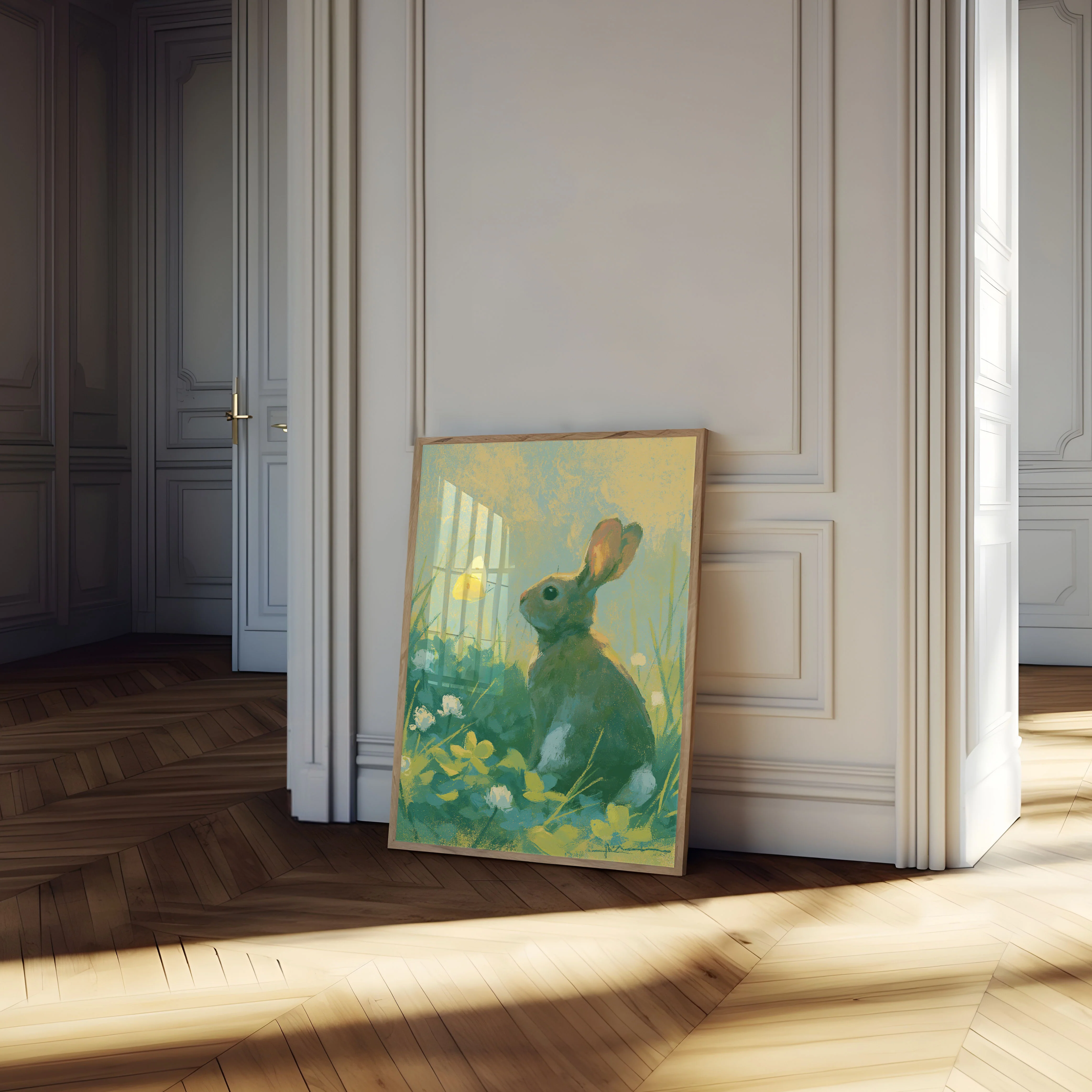 Rabbit in the Meadow Poster - Image 4