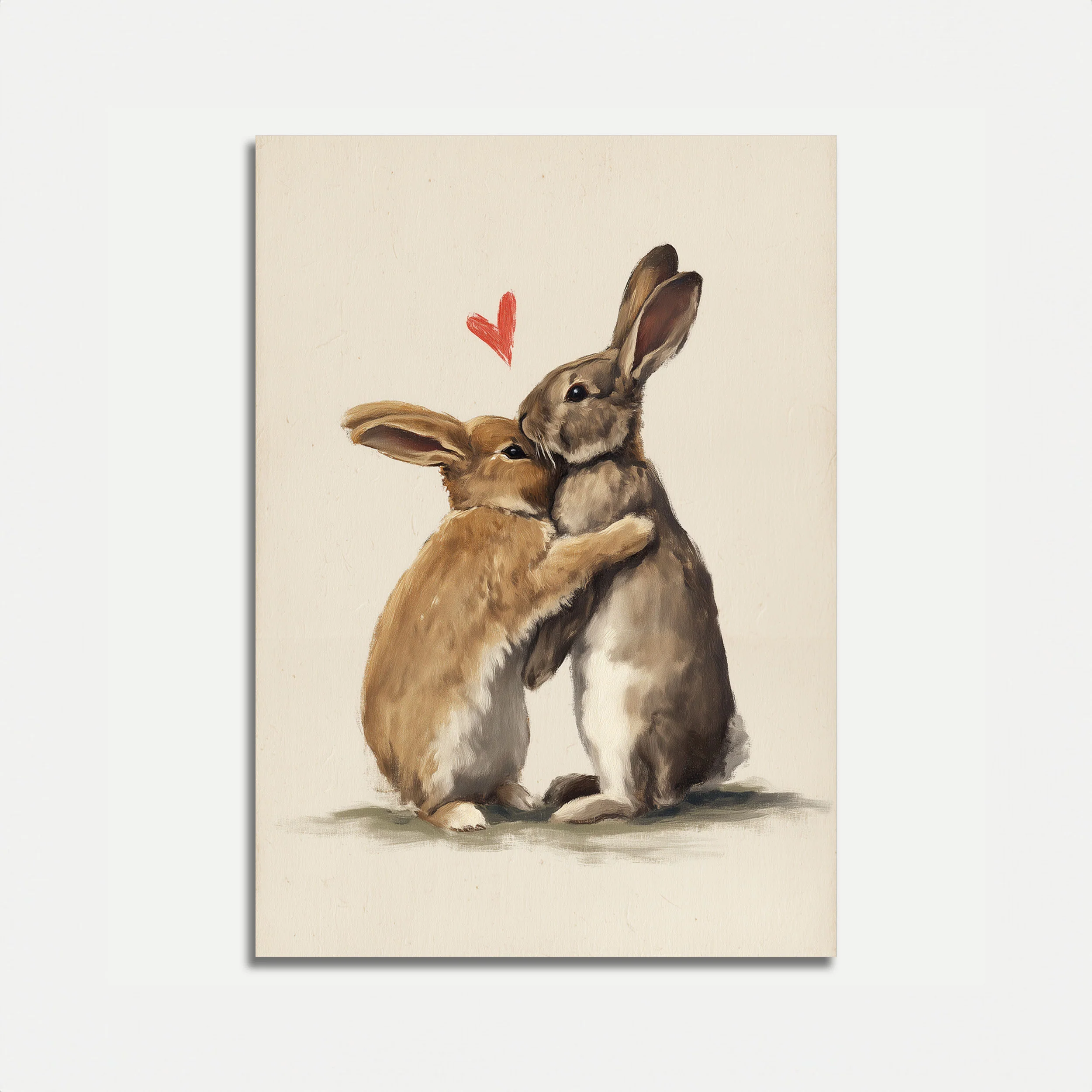 Rabbit Love Embrace Poster