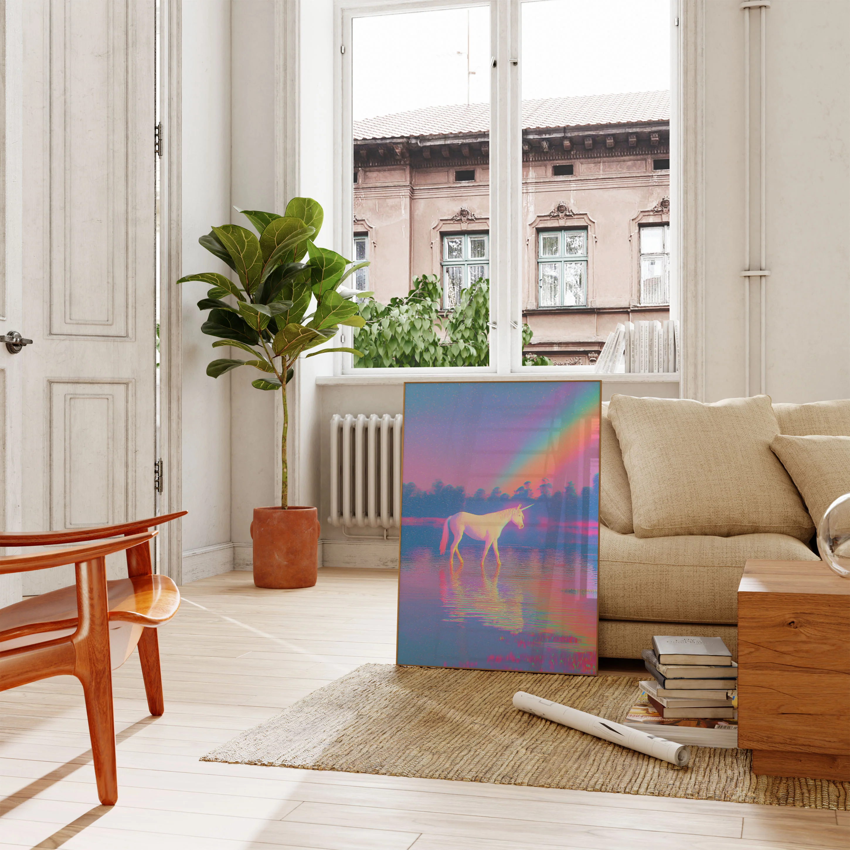 Rainbow Unicorn Dreamscape Poster - Image 2
