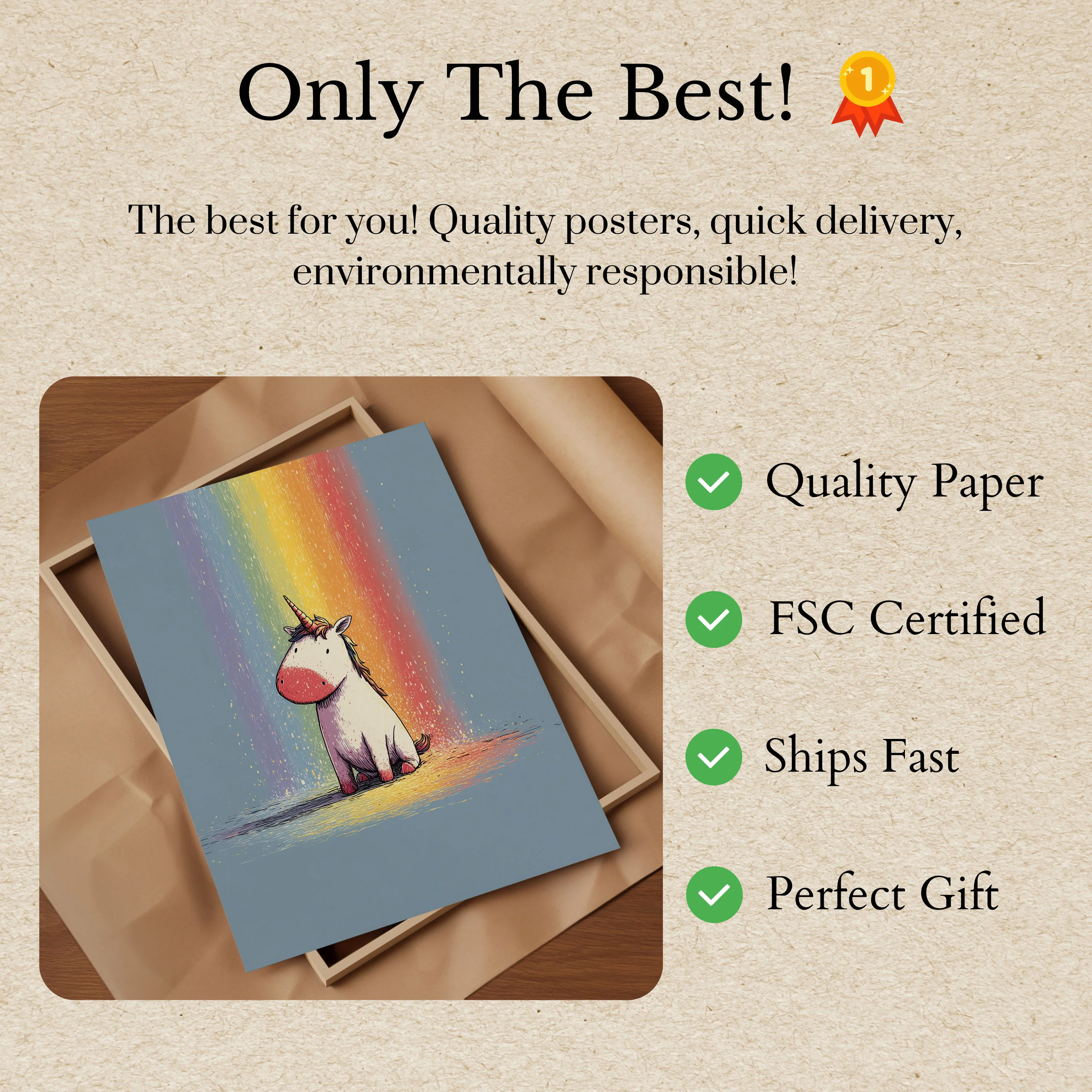 Rainbow Unicorn Magic Poster - Image 3
