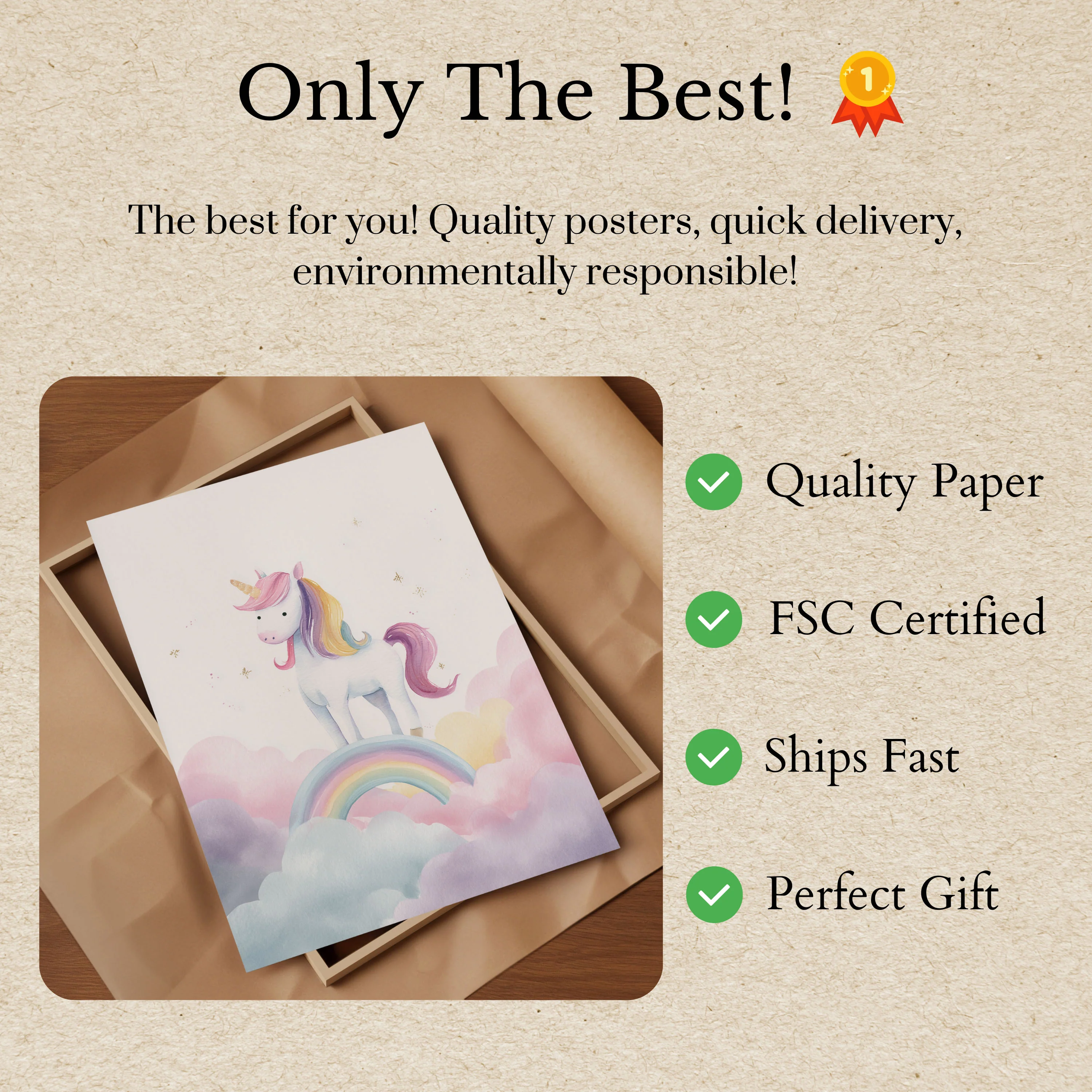 Rainbow Unicorn Magic Poster - Image 3