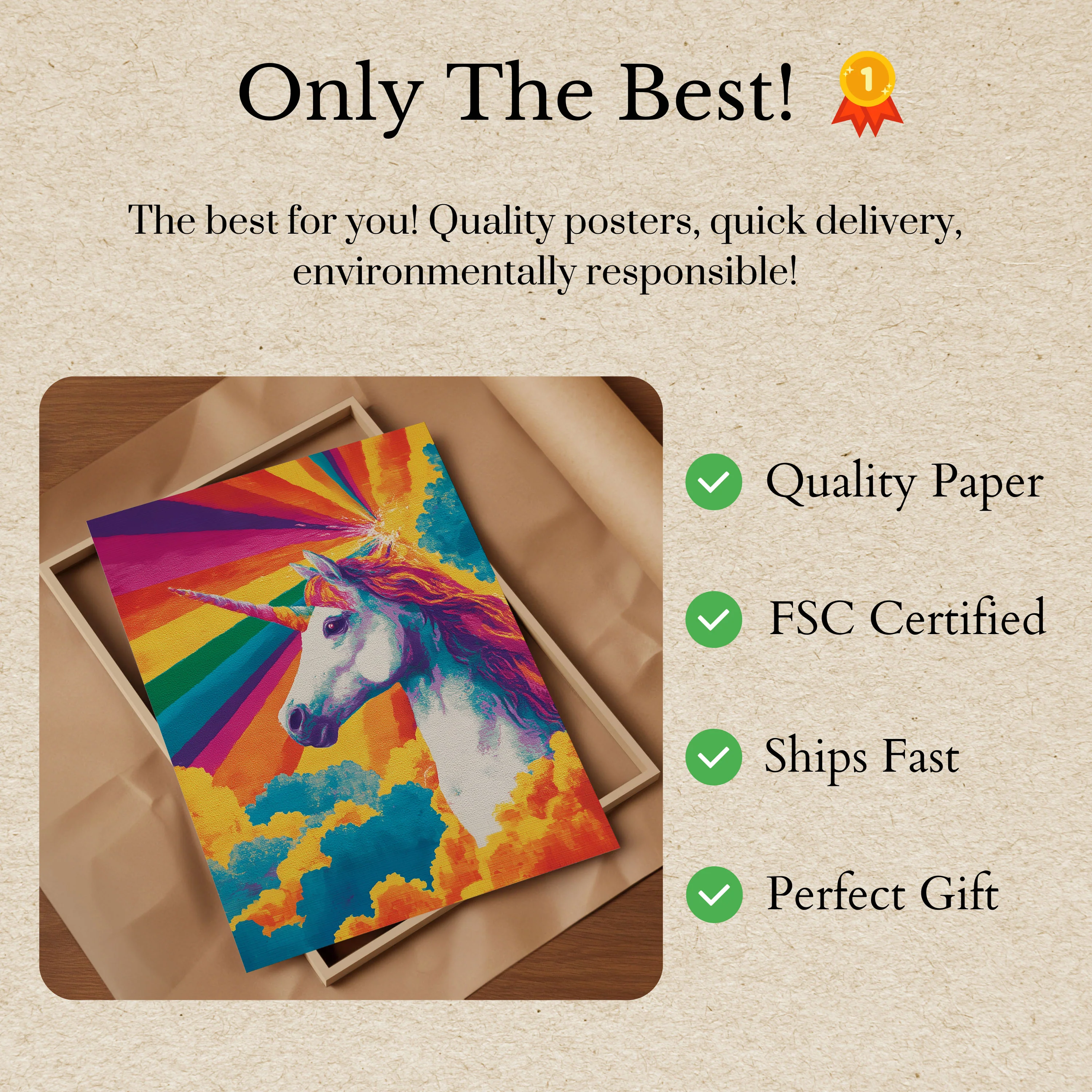 Rainbow Unicorn Magic Poster - Image 3