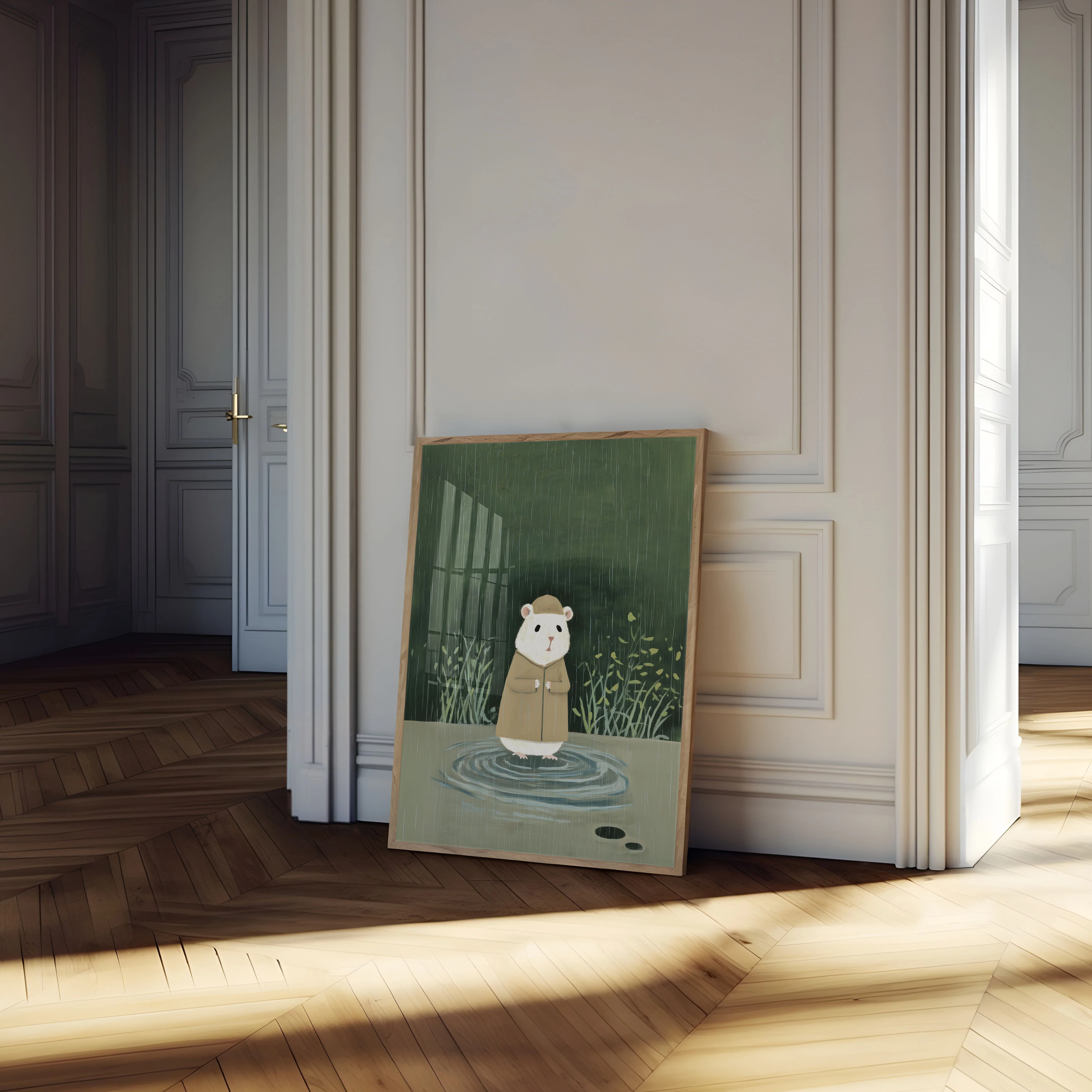 Rainy Day Guinea Pig Poster - Image 4