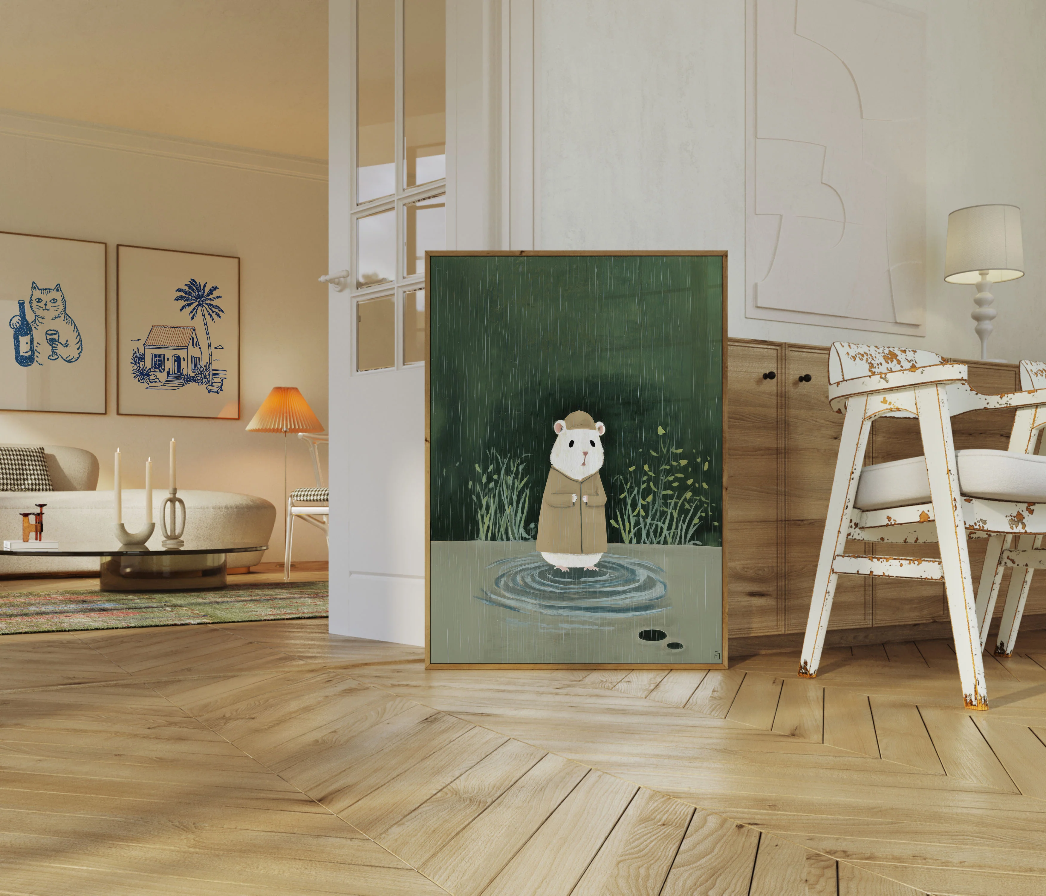 Rainy Day Guinea Pig Poster - Image 5