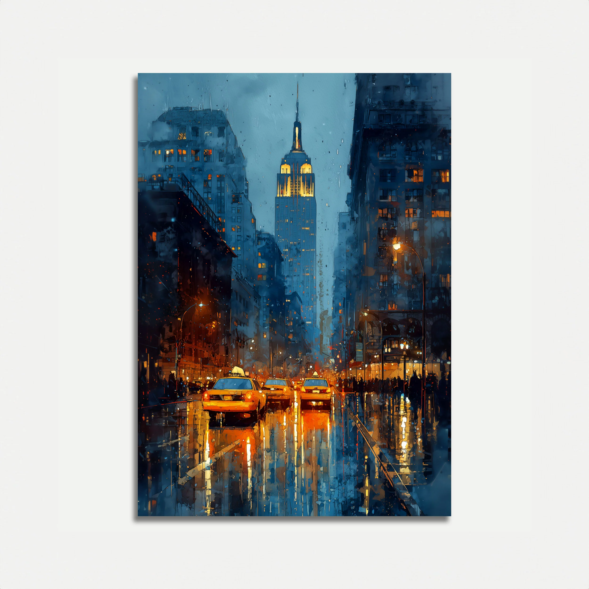 Rainy New York City Nights Poster