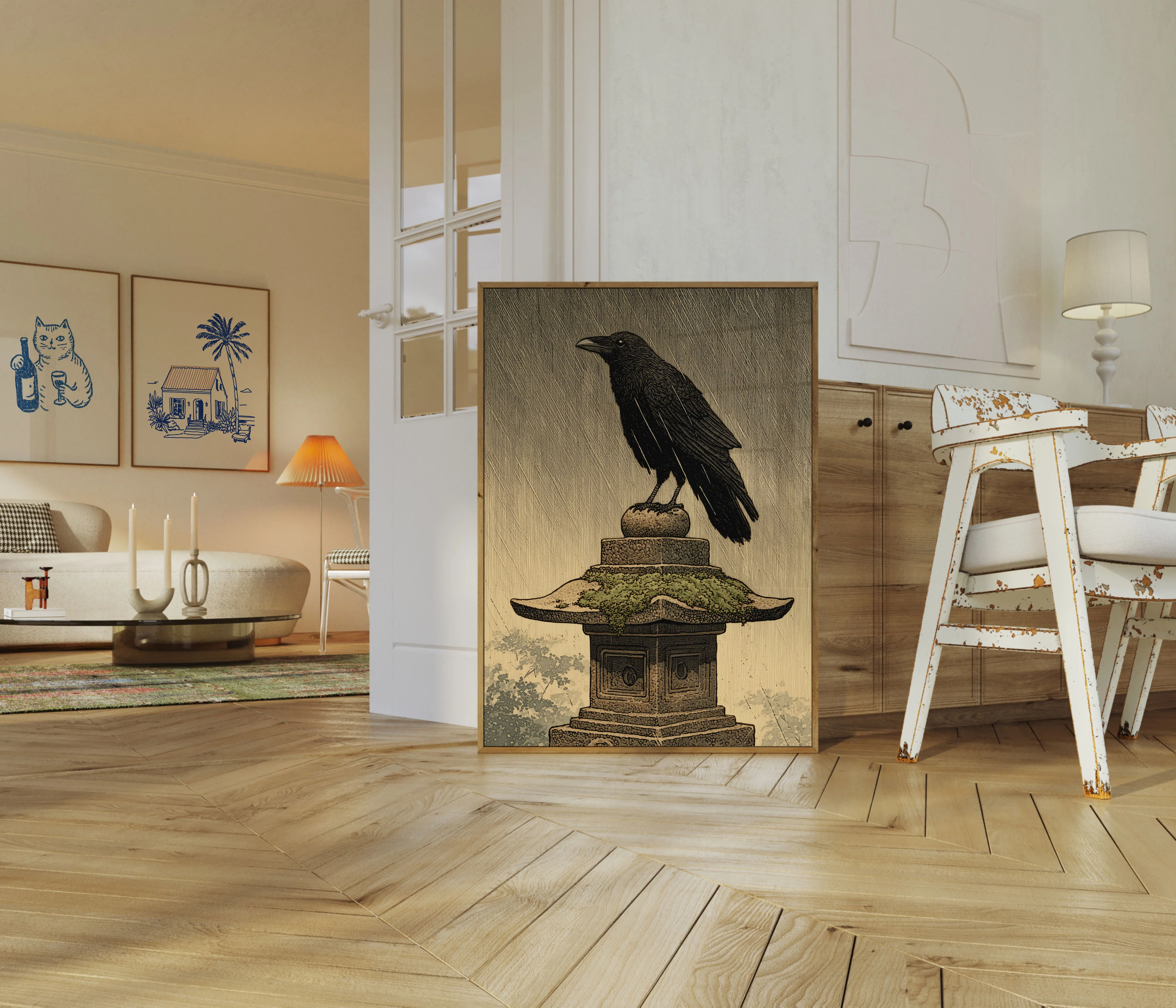 Raven on Stone Pedestal Poster - Image 5