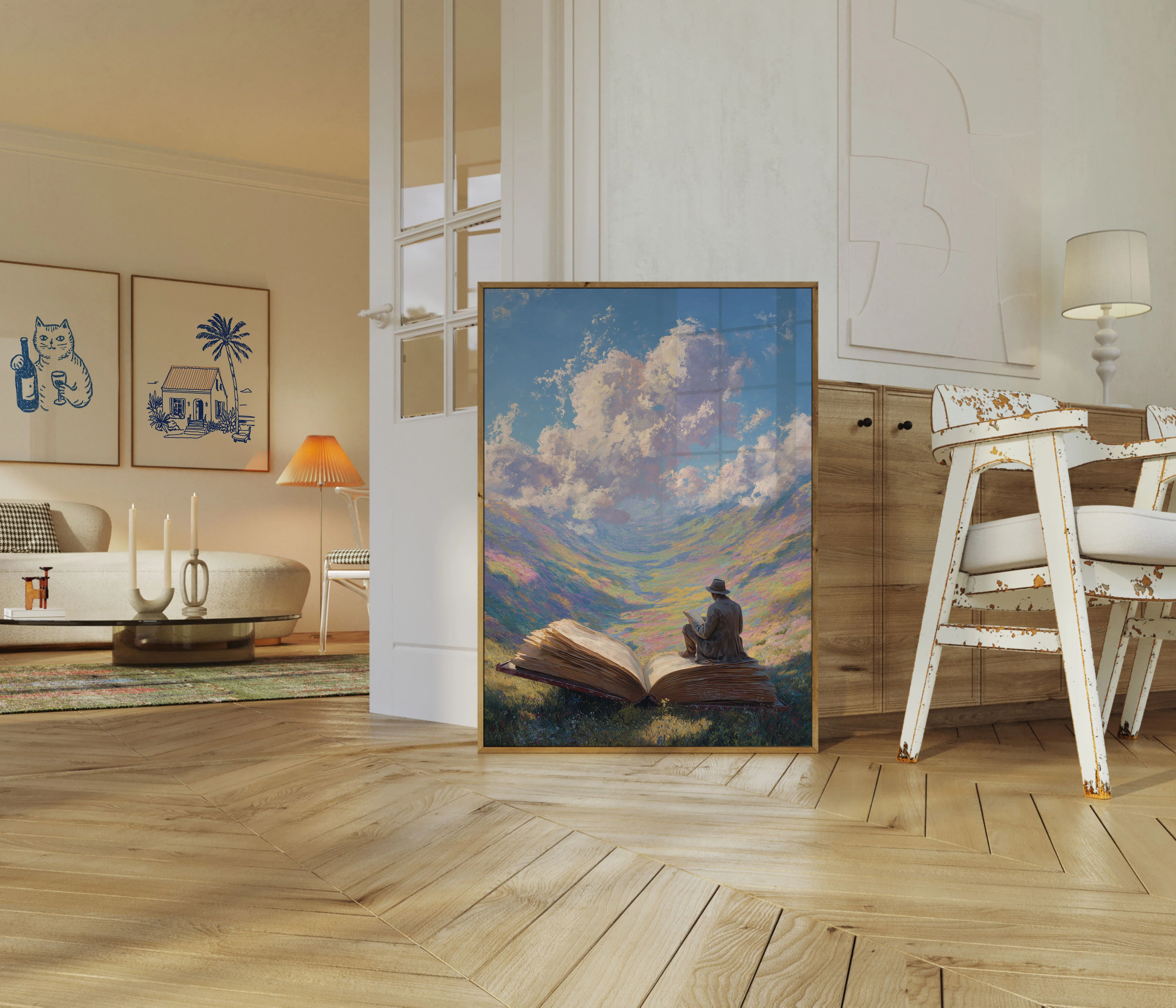 Reader in the Wildflower Valley Poster - Image 5